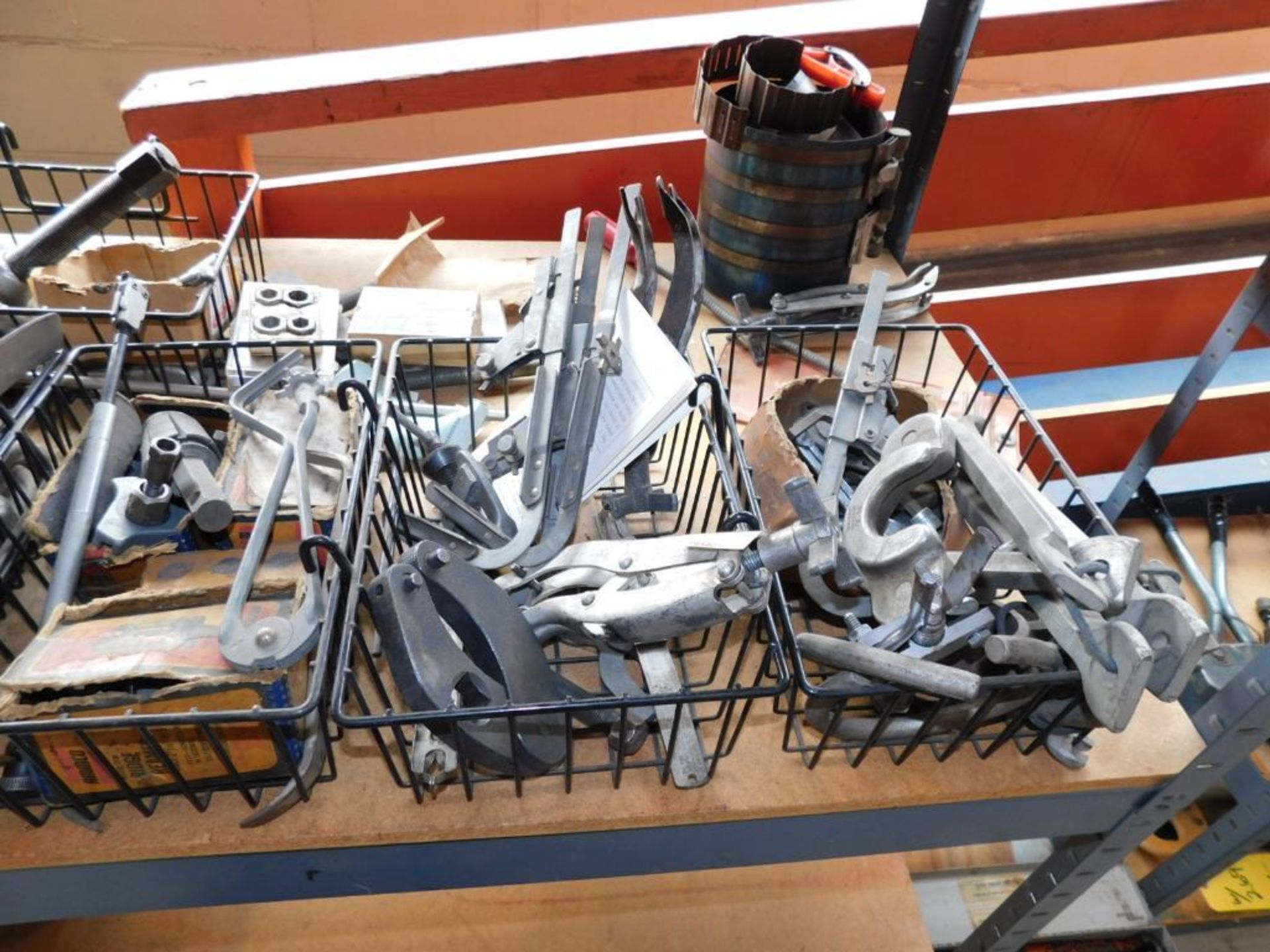 LOT: (2) Racks, Contents of (1) Rack, Assorted Pullers, Alignment Tools, (2) Ammo Cases, etc. - Image 6 of 9