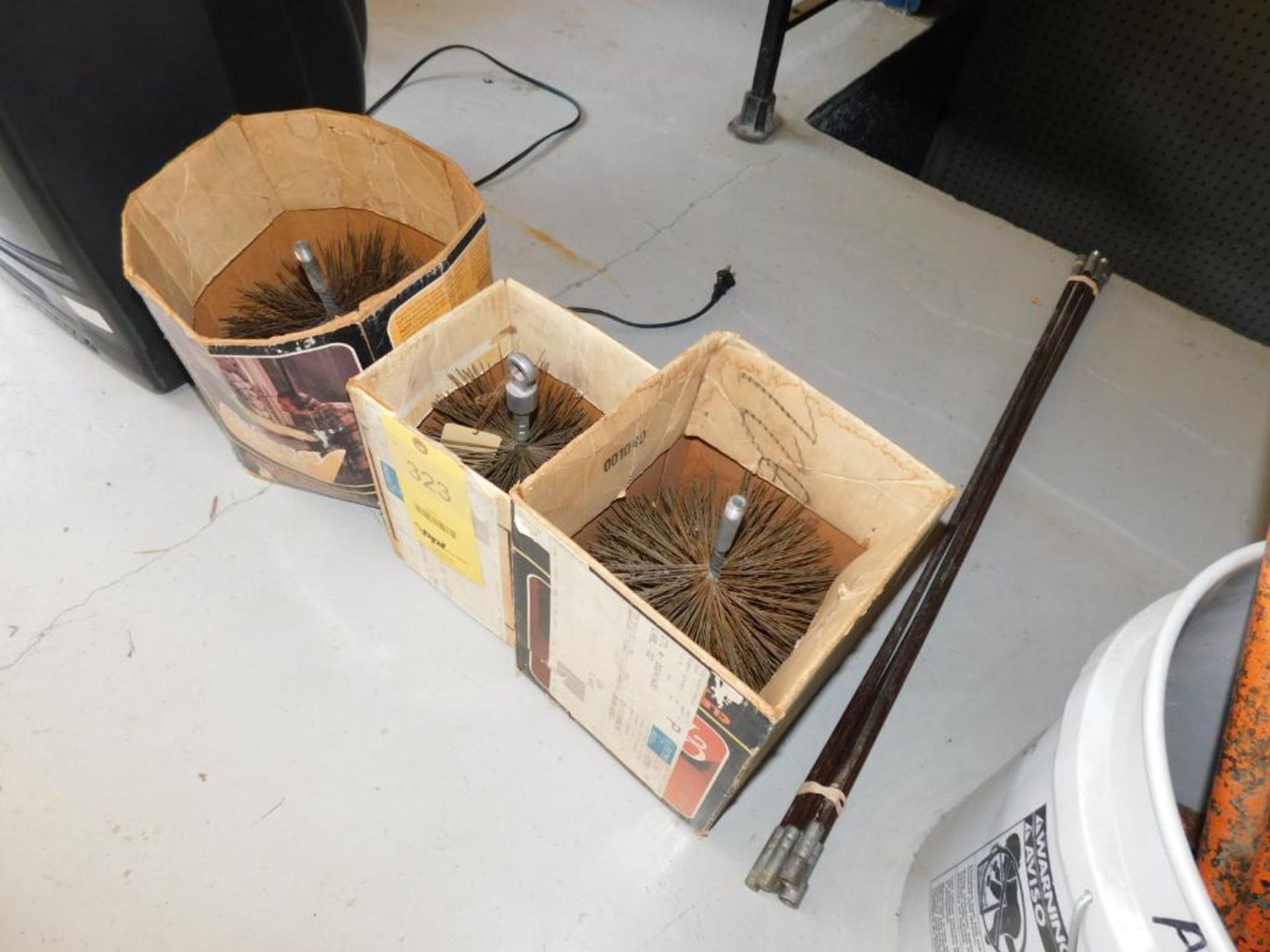 LOT: (3) Assorted Chimney Cleaning Brushes, (5) Extensions - Image 2 of 2
