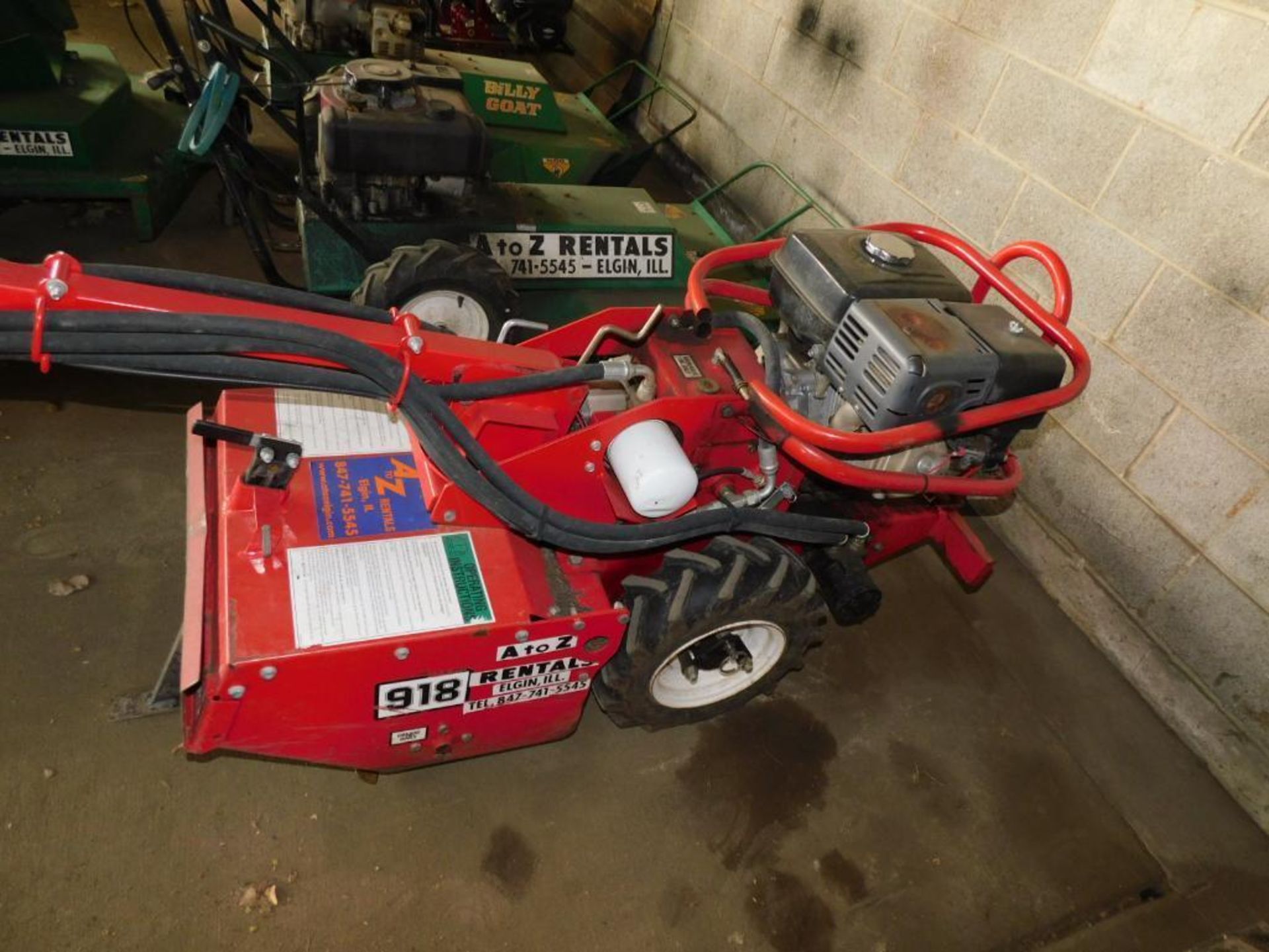 Barreto 918 Hydraulic Rear Tine Tiller, Honda GX270 Gas Motor, 9 HP, 180 Hours Indicated - Image 4 of 8