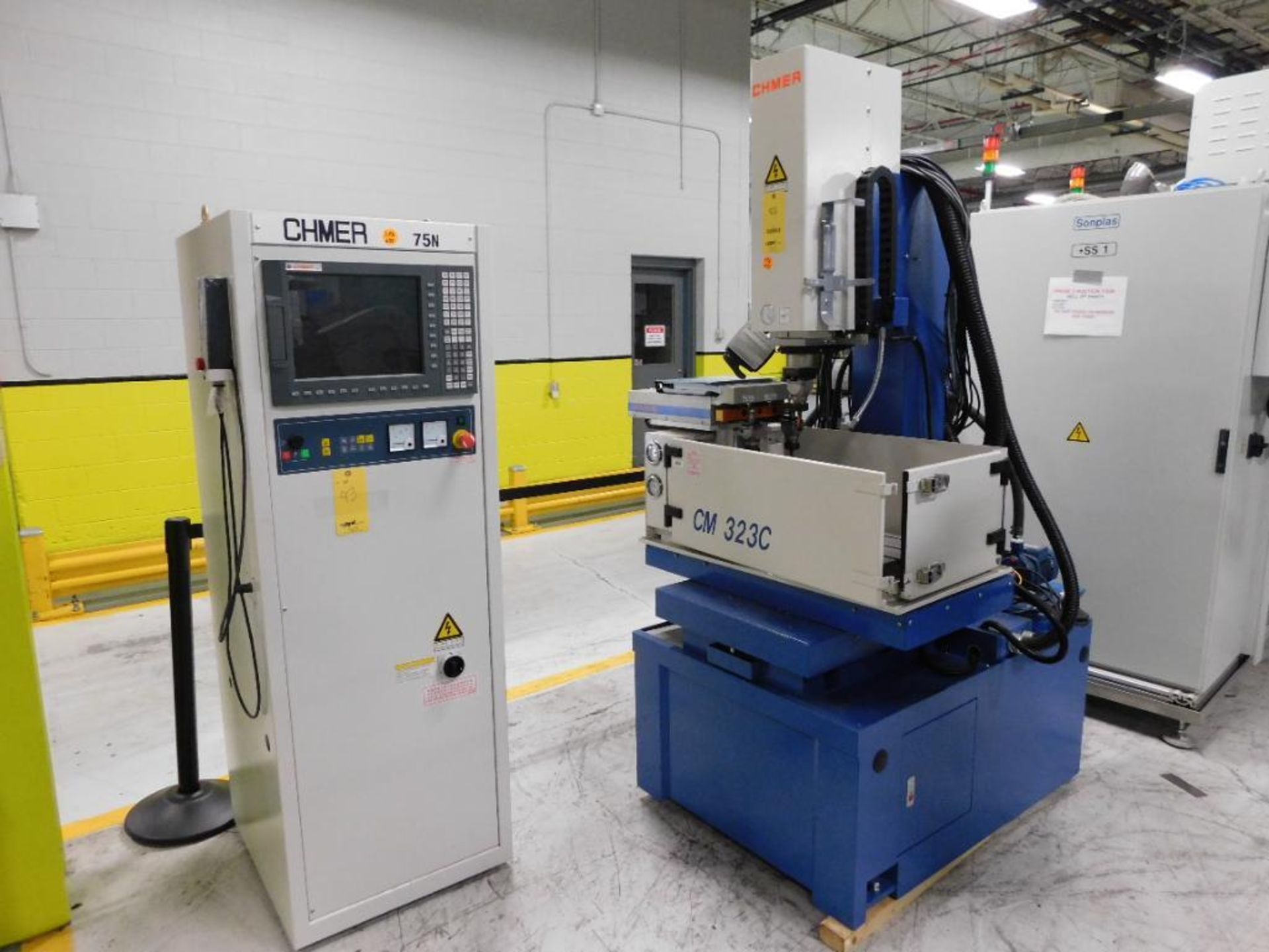 2016 Chmer CM 323C Sinker EDM, S/N M16040153, 13-3/4" x 19-3/4" T-Slot Table, System 3R Tooling & Ch