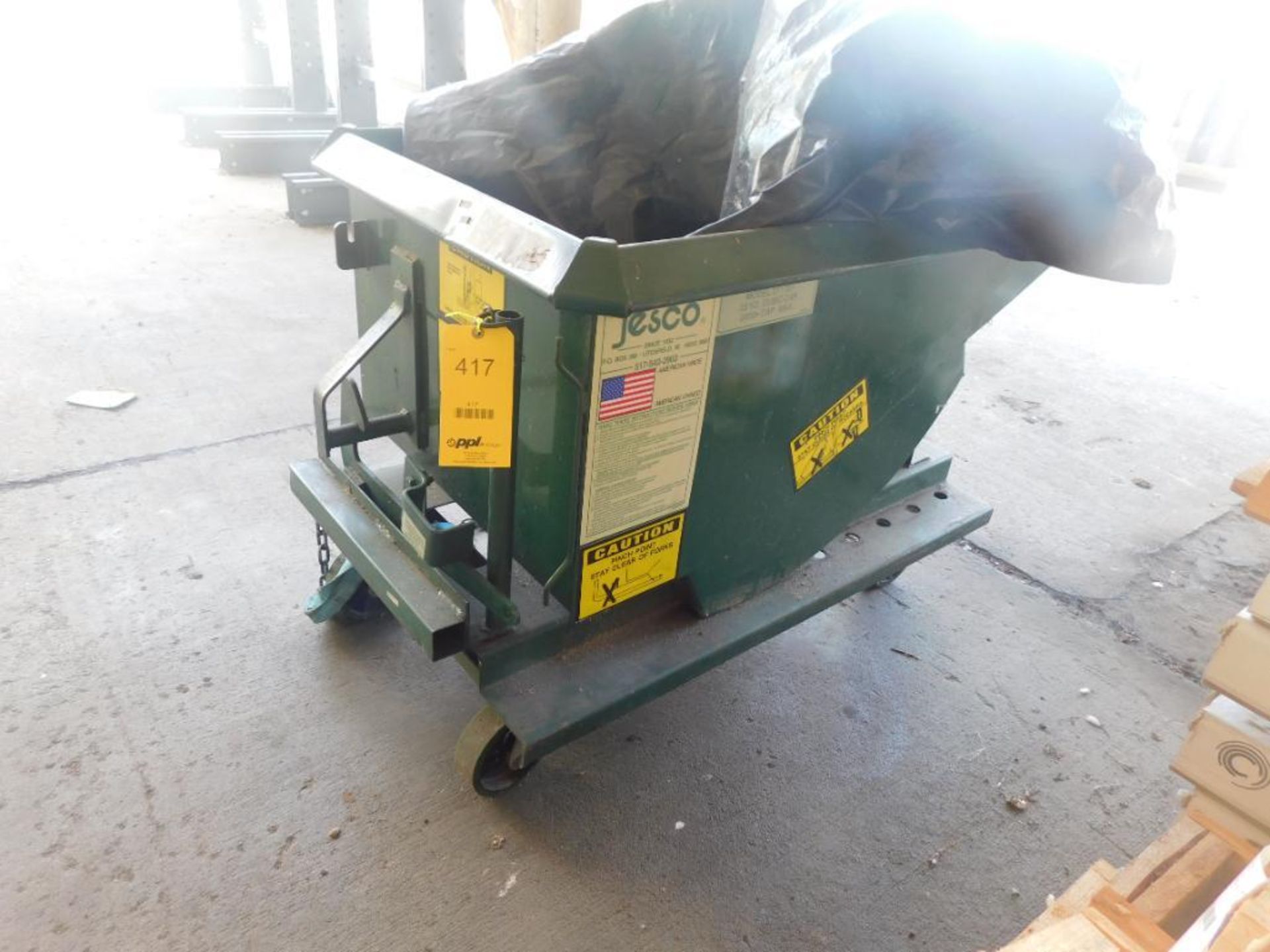 LOT: (2) Rolling Self Dumping Scrap Hoppers