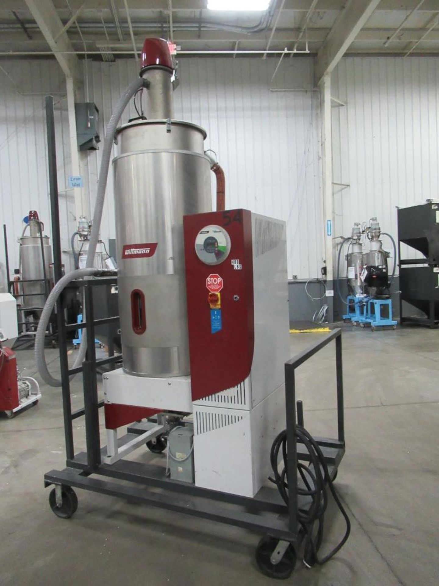 Wittmann Desiccant Material Dryer Unit, 565 Lb. Capacity Top Side Vacuum Loaded Gravity Bottom Disch