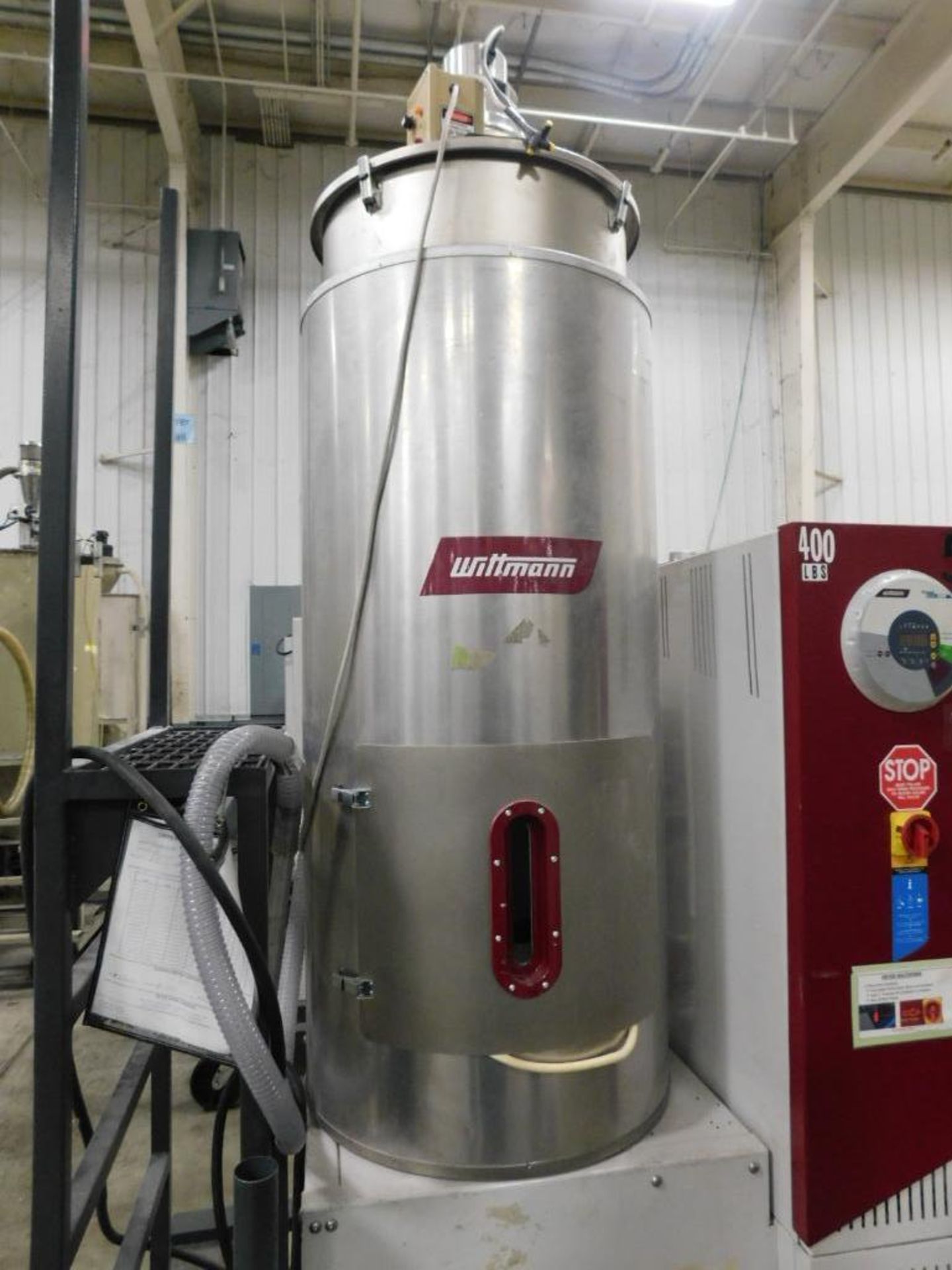 Wittmann Desiccant Material Dryer Unit, 565 Lb. Capacity Top Side Vacuum Loaded Gravity Bottom Disch - Image 3 of 8