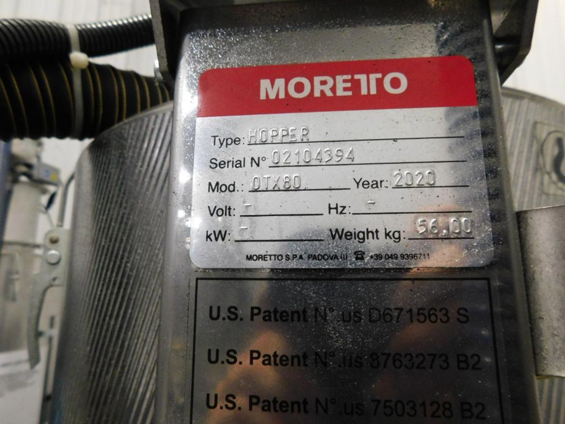 Moretto OTX80 Portable Material Dryer 100 Lb. Capacity Top Loaded Insulated Hopper, AEC Vacuum Loade - Image 9 of 10