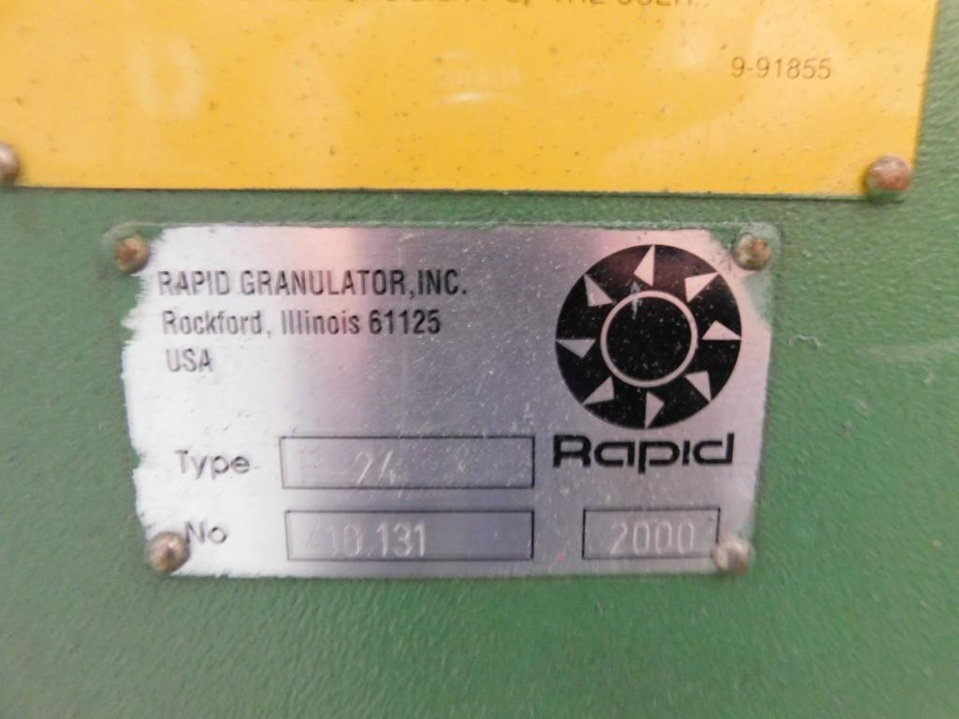 Rapid R-24 Granulator, 24' x 14" Opening, S/N 410131 (2000) - Image 5 of 5
