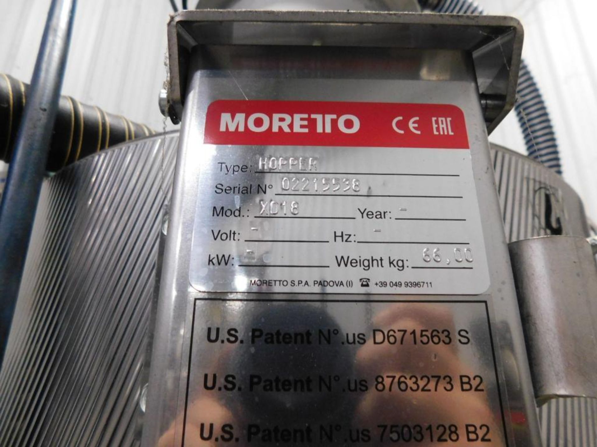 Moretto XD18 Portable Material Dryer 150 Lb. Capacity Top Loaded Insulated Hopper, AEC Vacuum Loader - Image 9 of 11