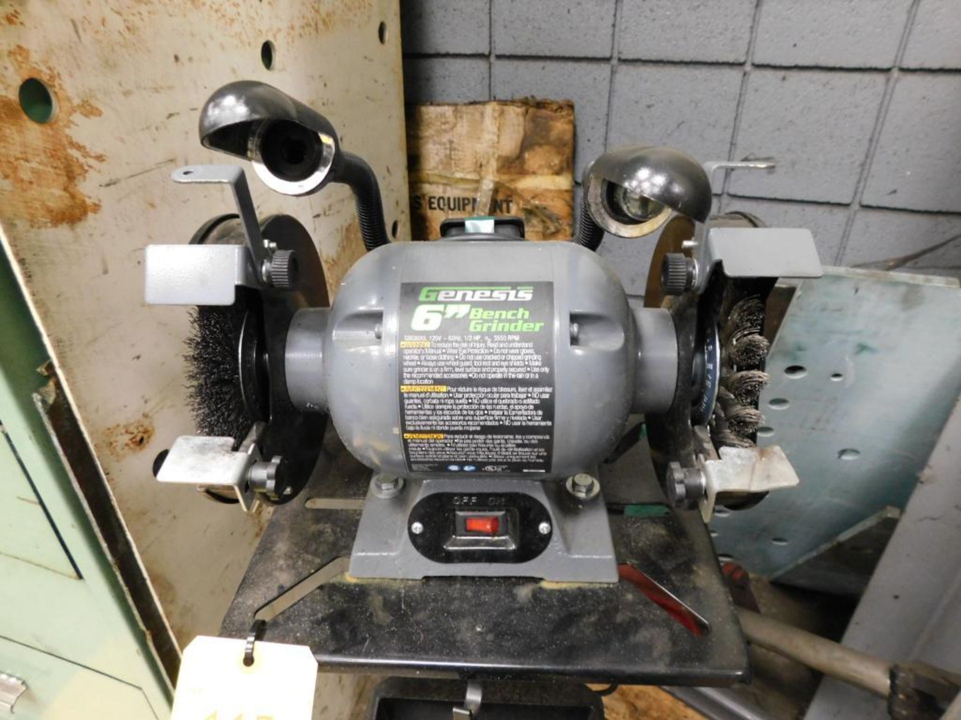 Genesis 6" Bench Grinder, 1/2 HP - Image 2 of 3