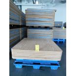 LOT: Large Quantity of 50" x 50" Wood Paper Roll Pallets on (8) Plastic Pallets (LOCATION: IN MAIL R