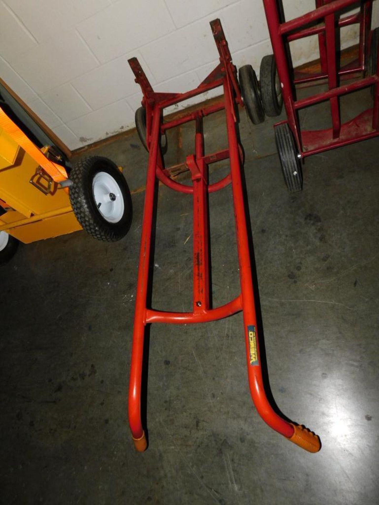 LOT: (3) Convertible Dollies, (1) 5' Johnson Bar, Wesco Drum Barrel Dolly (LOCATION: IN MACHINE SHOP - Image 2 of 7