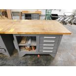 LOT: (2) Kennedy 54" x 20" Maple Top 5-Drawer Work Benches w/Contents of Wood Work Supplies (LOCATIO