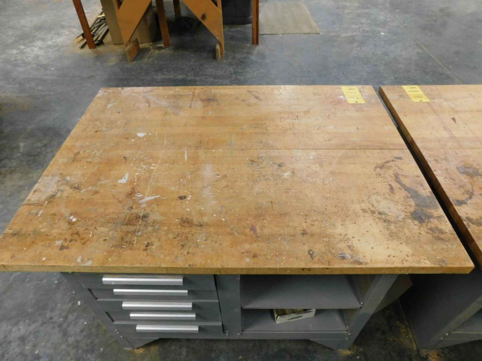 LOT: (2) Kennedy 54" x 20" Maple Top 5-Drawer Work Benches w/Contents of Wood Work Supplies (LOCATIO - Image 3 of 14