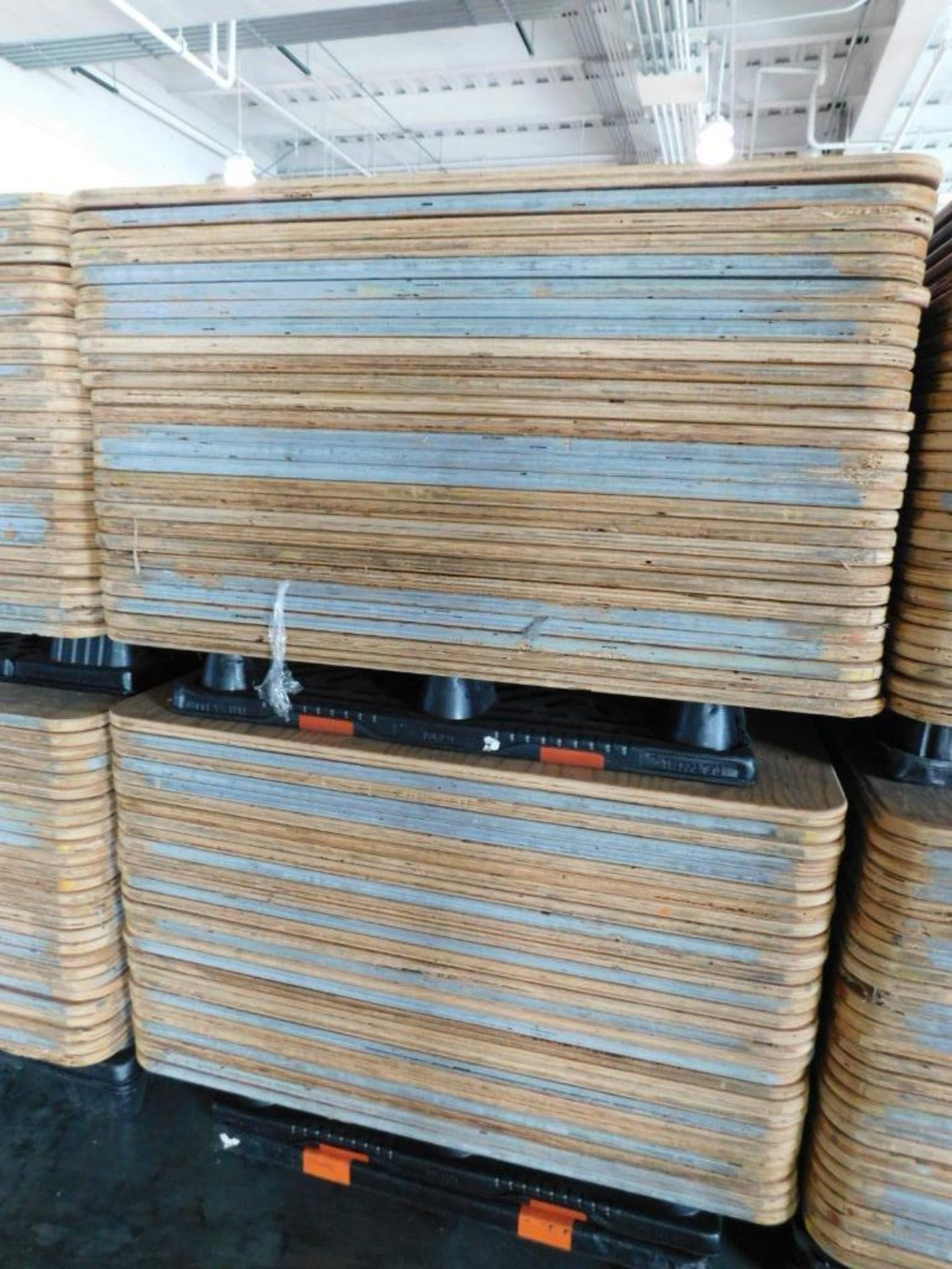 LOT: Large Quantity of 50" x 50" Wood Paper Roll Pallets on (12) Plastic Pallets (LOCATION: IN MAIL - Image 4 of 7