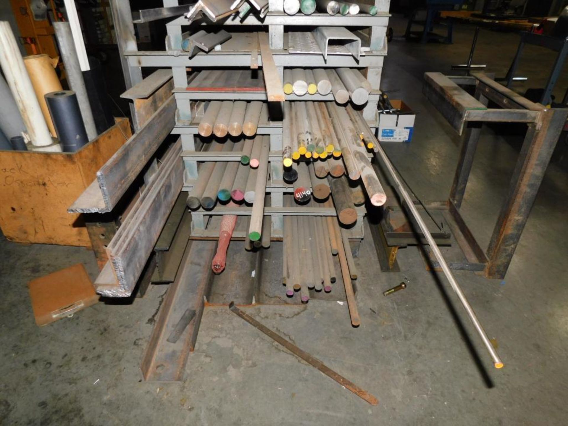 LOT: Material Rack w/Assorted Metal Stock (LOCATION: IN MACHINE SHOP, 2ND FLOOR) - Image 5 of 11