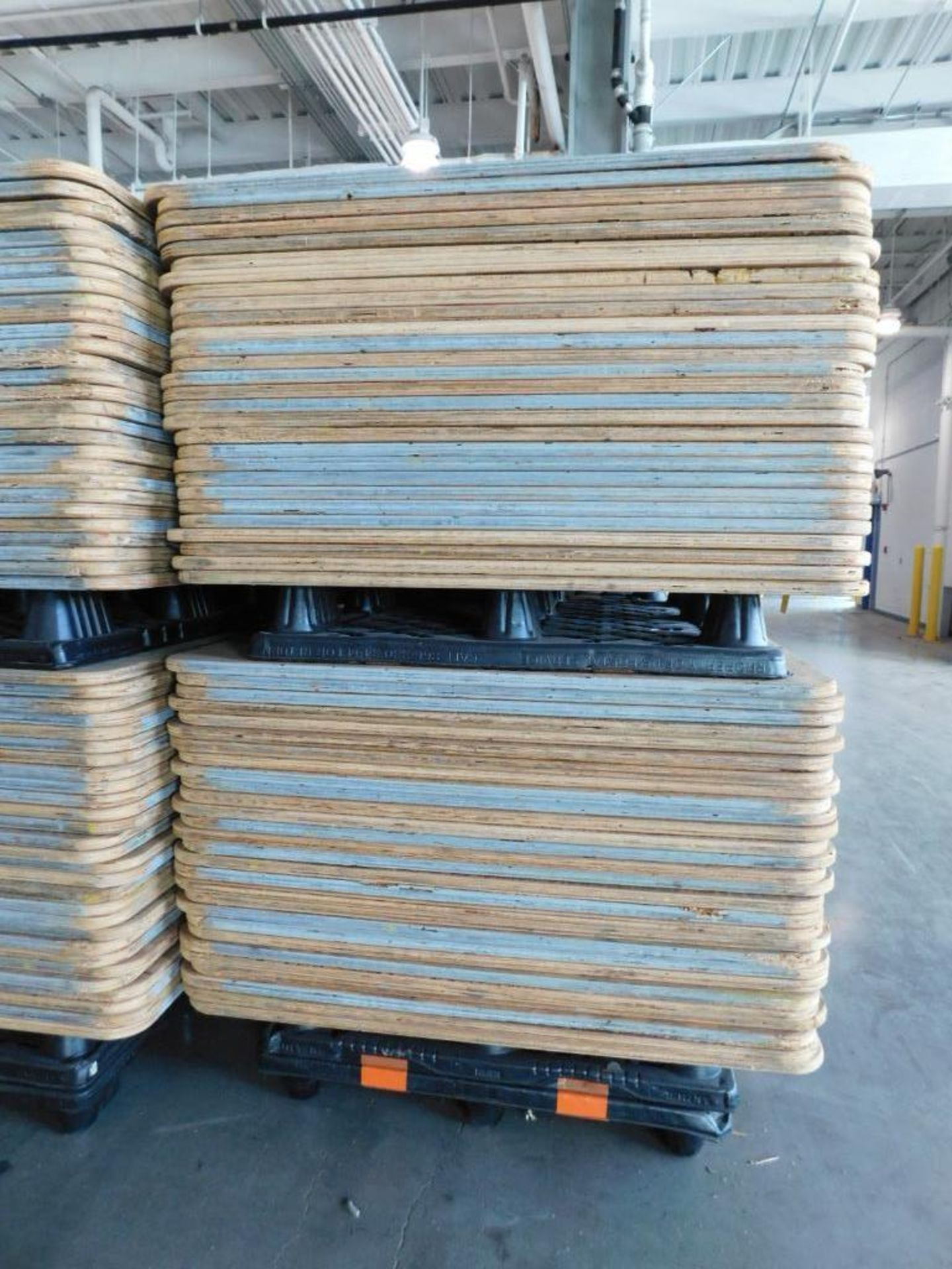 LOT: Large Quantity of 50" x 50" Wood Paper Roll Pallets on (12) Plastic Pallets (LOCATION: IN MAIL - Image 3 of 8