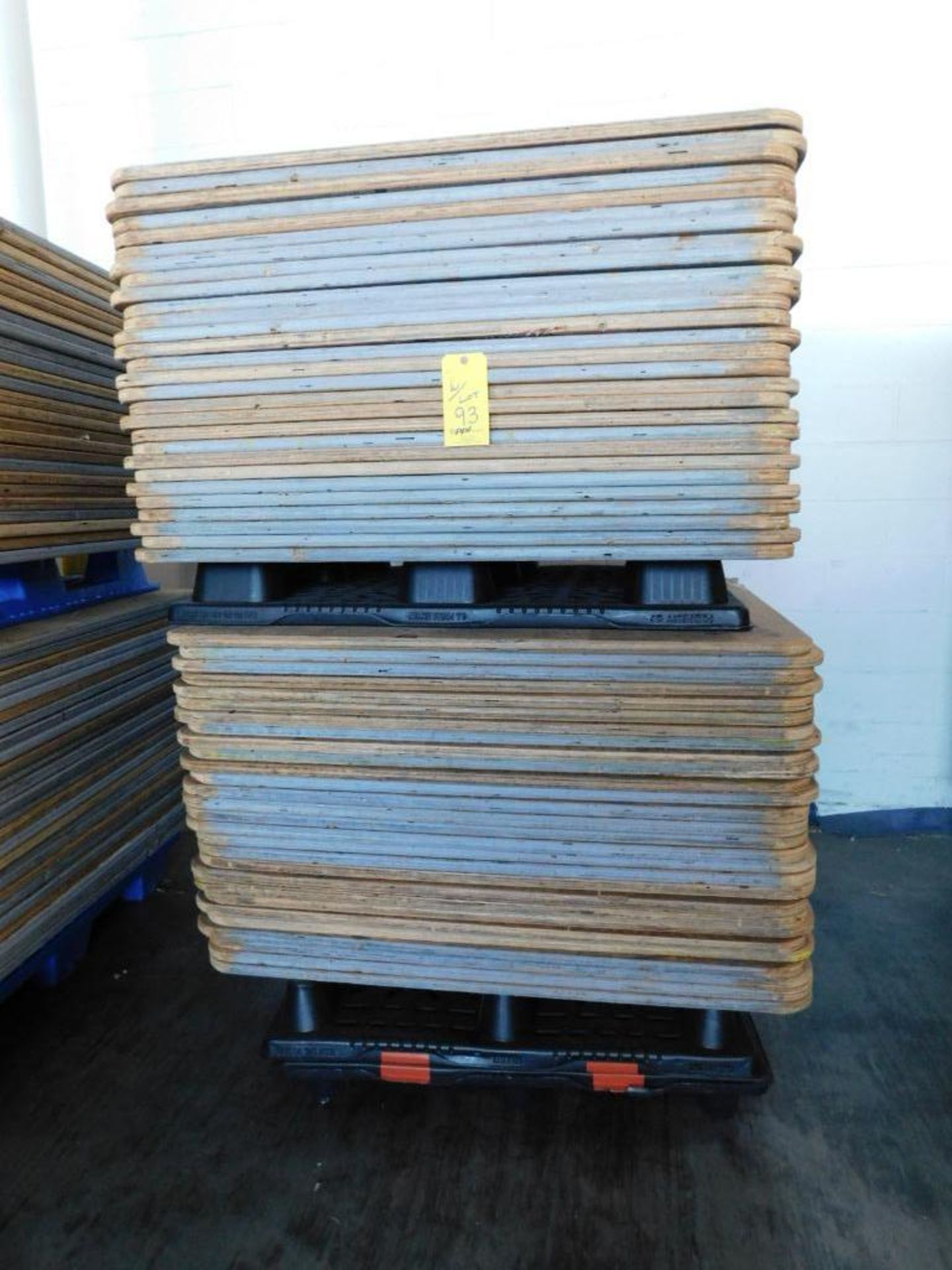 LOT: Large Quantity of 50" x 50" Wood Paper Roll Pallets on (7) Plastic Pallets (LOCATION: IN MAIL R - Image 6 of 6