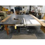 Delta Table Saw w/T-Square Saw Fence System w/Wood Table, Approx. 72" x 96" (LOCATION: IN WOOD SHOP,