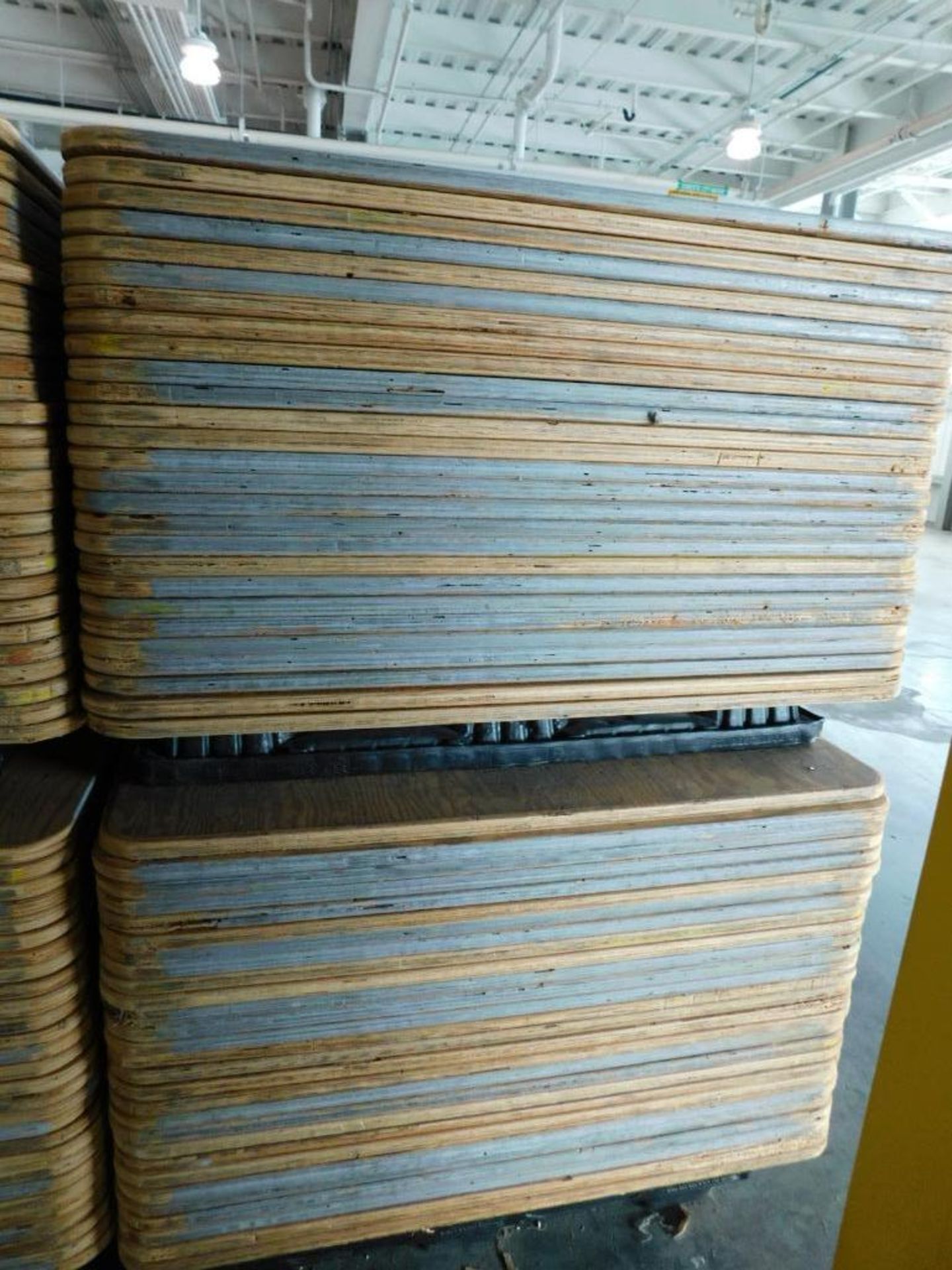 LOT: Large Quantity of 50" x 50" Wood Paper Roll Pallets on (12) Plastic Pallets (LOCATION: IN MAIL - Image 3 of 7
