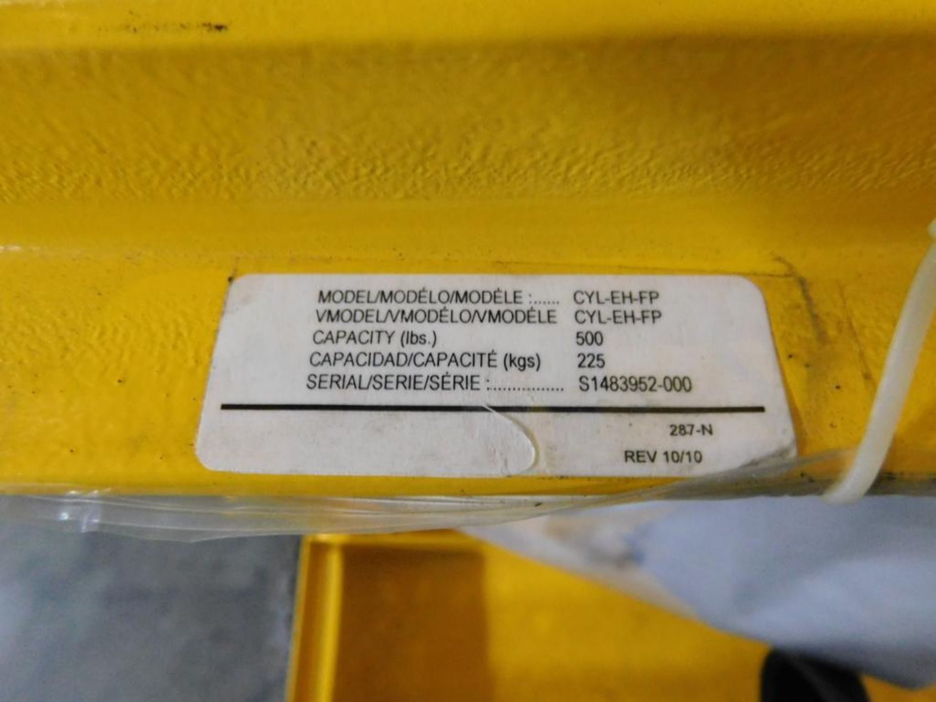 Vestil CYL-EH-FP 500 Lb. Cap. Cylinder Dolly (LOCATION: IN MACHINE SHOP, 2ND FLOOR) - Image 7 of 7