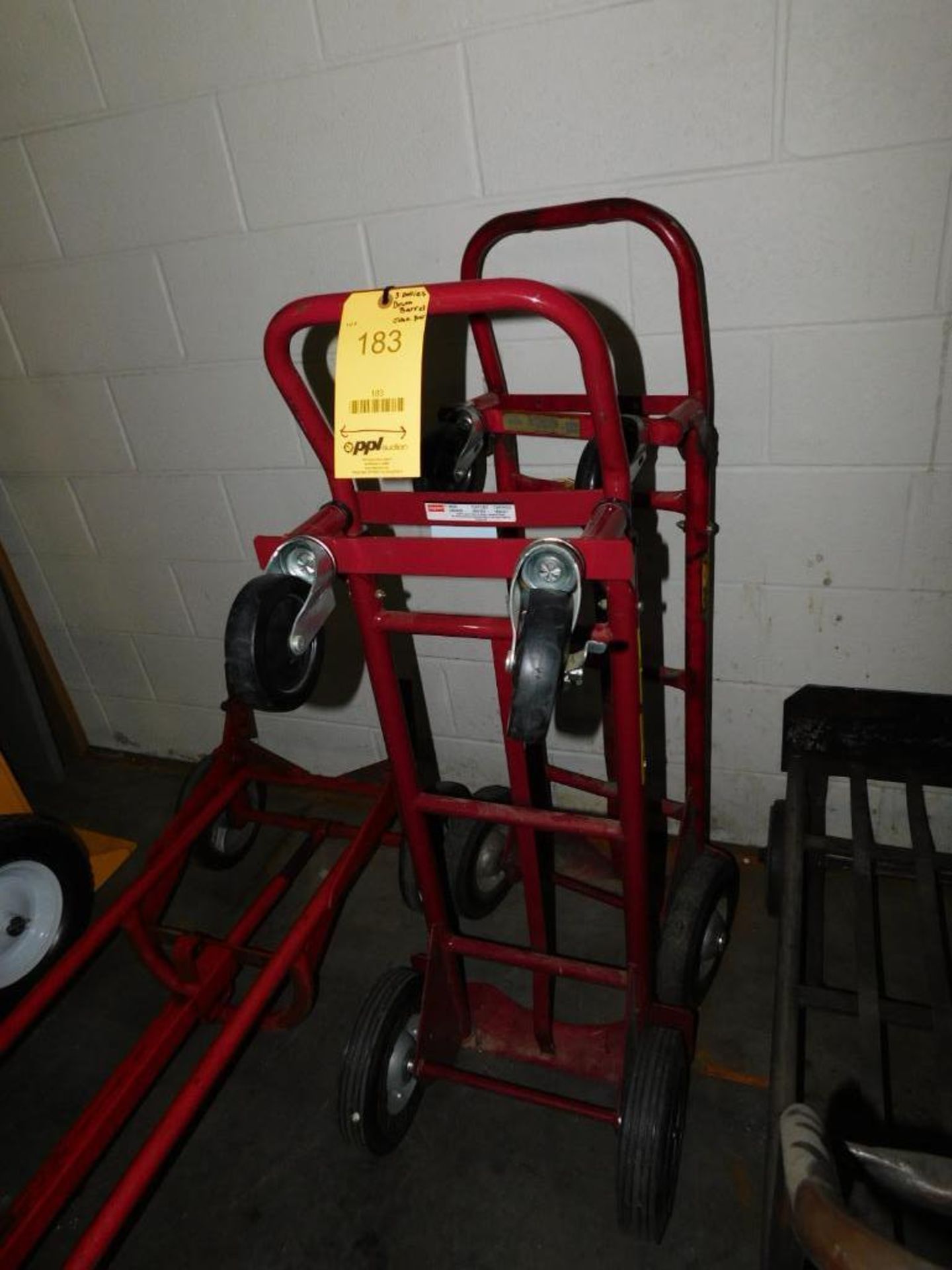 LOT: (3) Convertible Dollies, (1) 5' Johnson Bar, Wesco Drum Barrel Dolly (LOCATION: IN MACHINE SHOP - Image 3 of 7