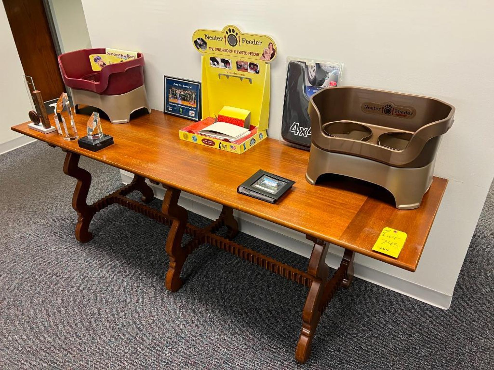 LOT: Contents of Lounge: (4) Lounge Chairs, (3) Wooden Tables - Image 3 of 3