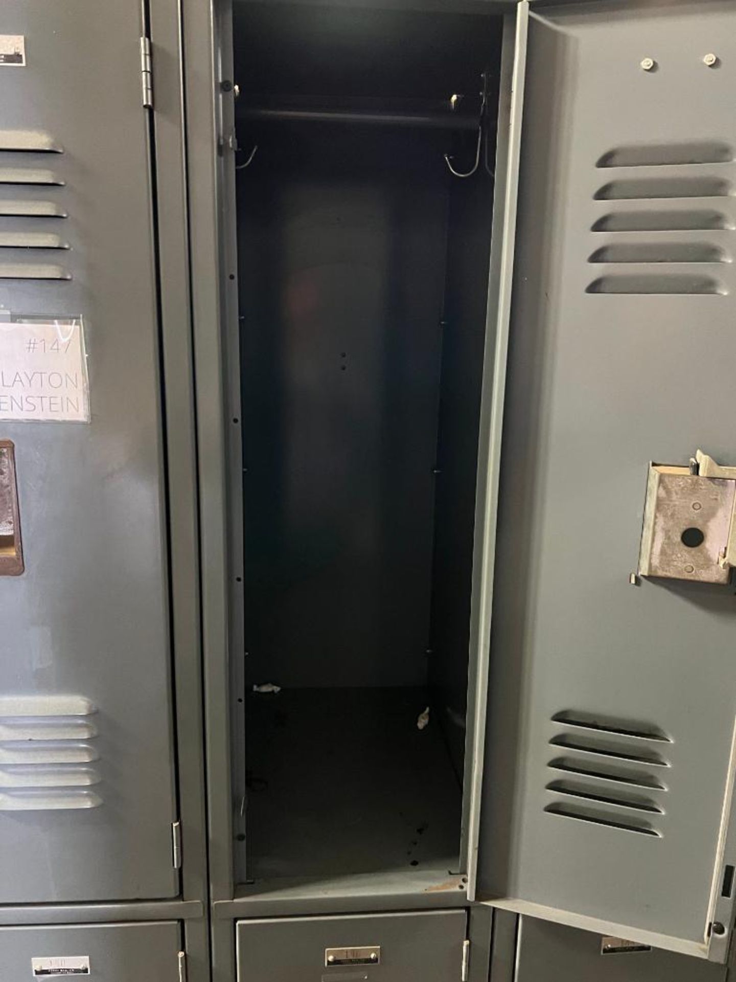 LOT: (2) Rows of Employee Lockers Totaling (60) Lockers, 6' x 17" Bench - Image 4 of 5