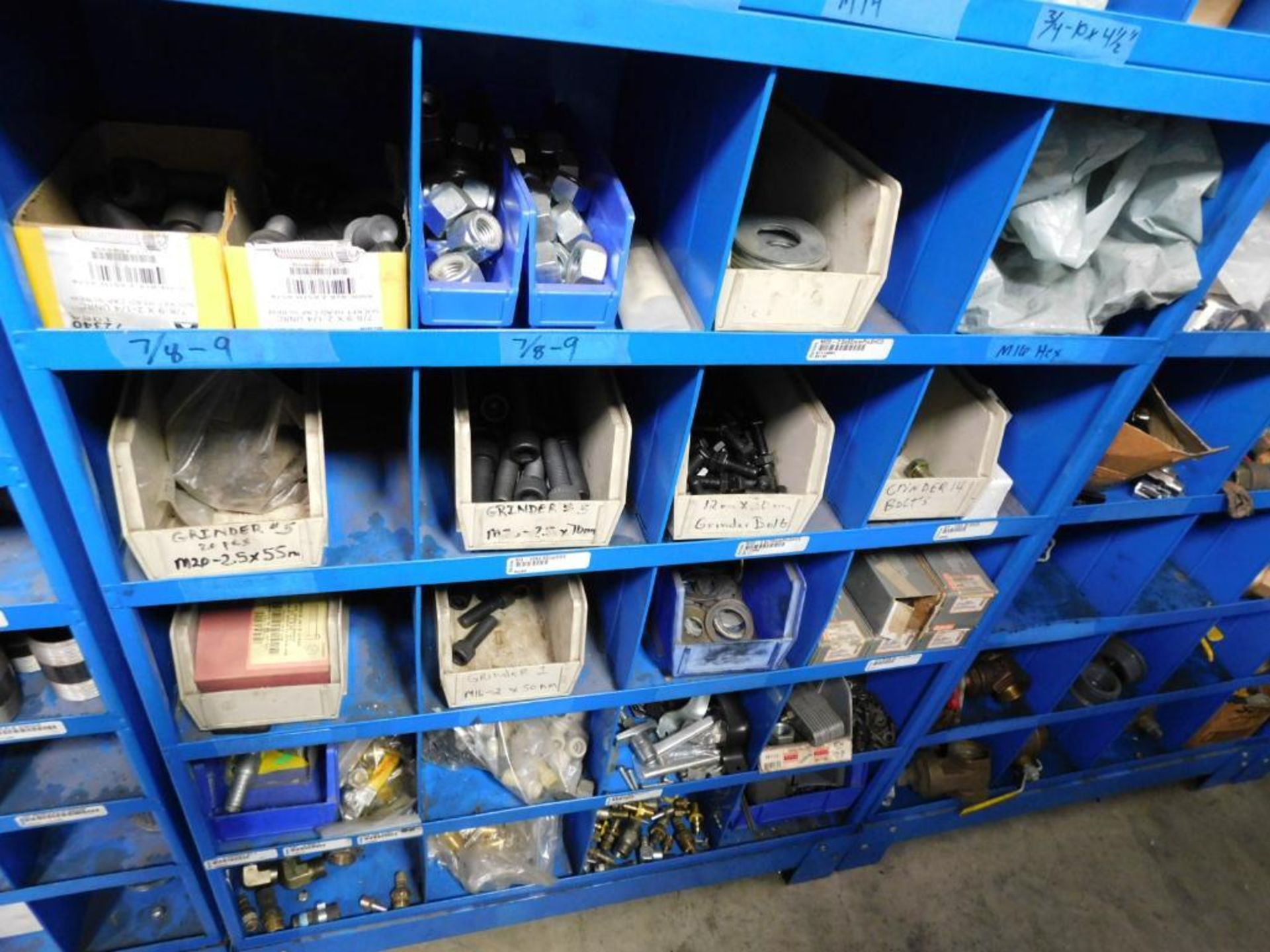 LOT: (7) Sections Fastenal Compartment Organizers w/Contents of Hardware, Plumbing, etc. - Image 8 of 15