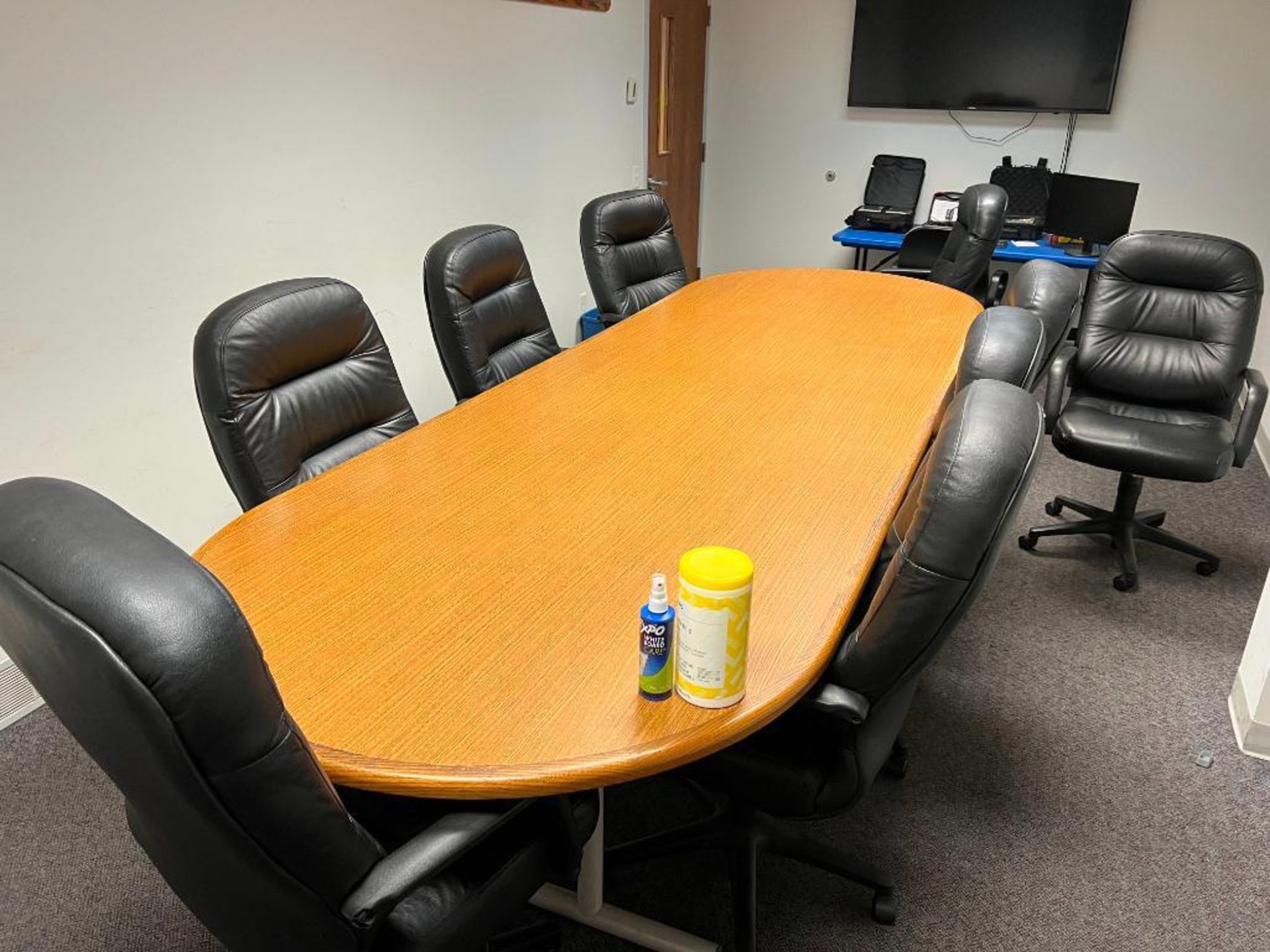 LOT: Contents of Conference Room: 12' x 4 ' Conference Table, (9) Office Chairs, 64" Samsung TV, Pro - Image 3 of 5