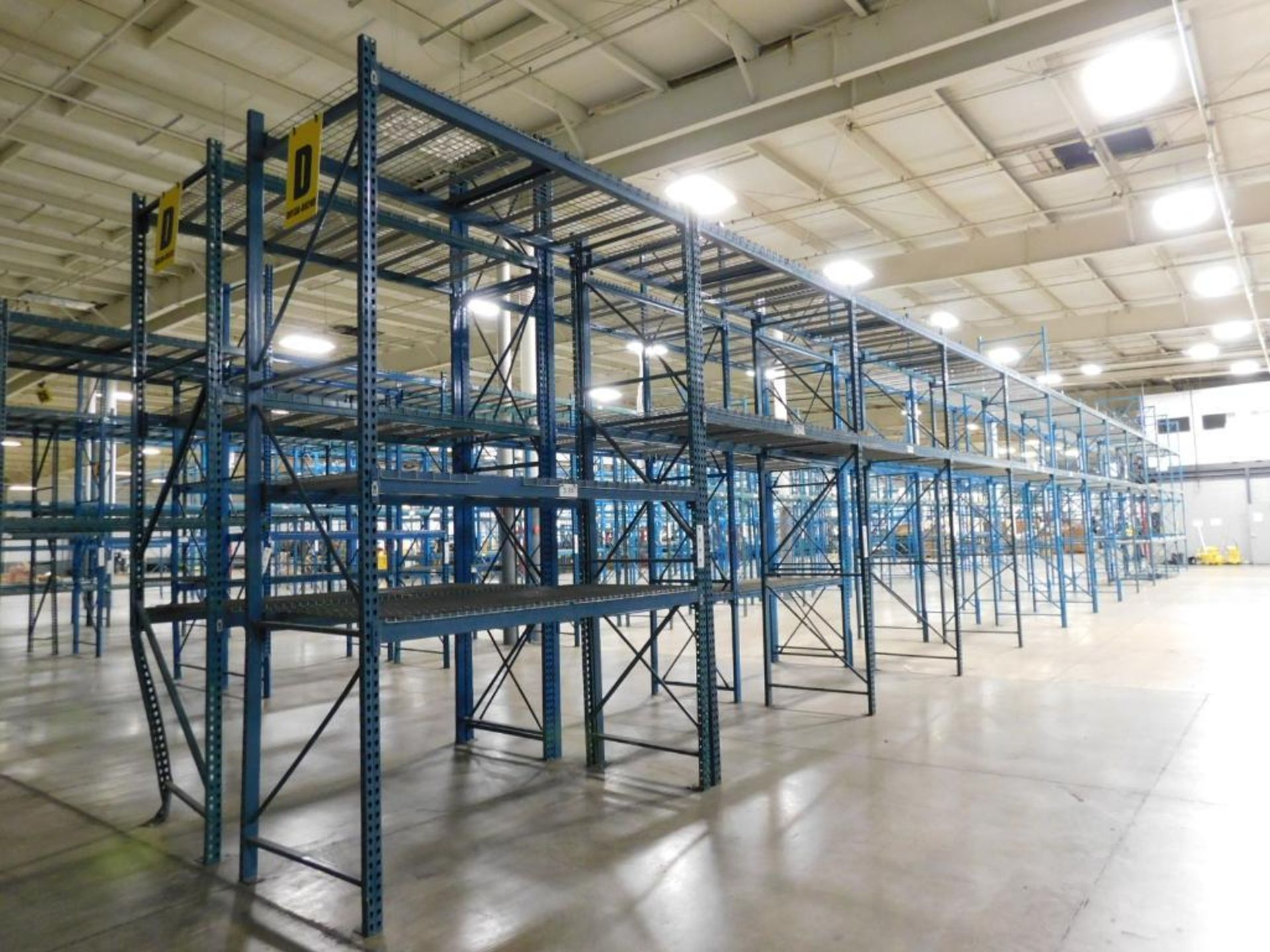 LOT: (14) Sections 16' x 8' x 42", (9) Sections 13' x 8' x 42" Tear Drop Pallet Racking - Image 4 of 6