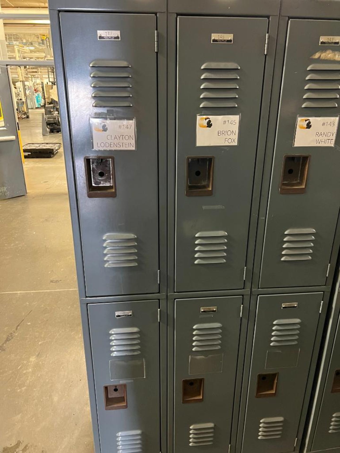 LOT: (2) Rows of Employee Lockers Totaling (60) Lockers, 6' x 17" Bench - Image 3 of 5