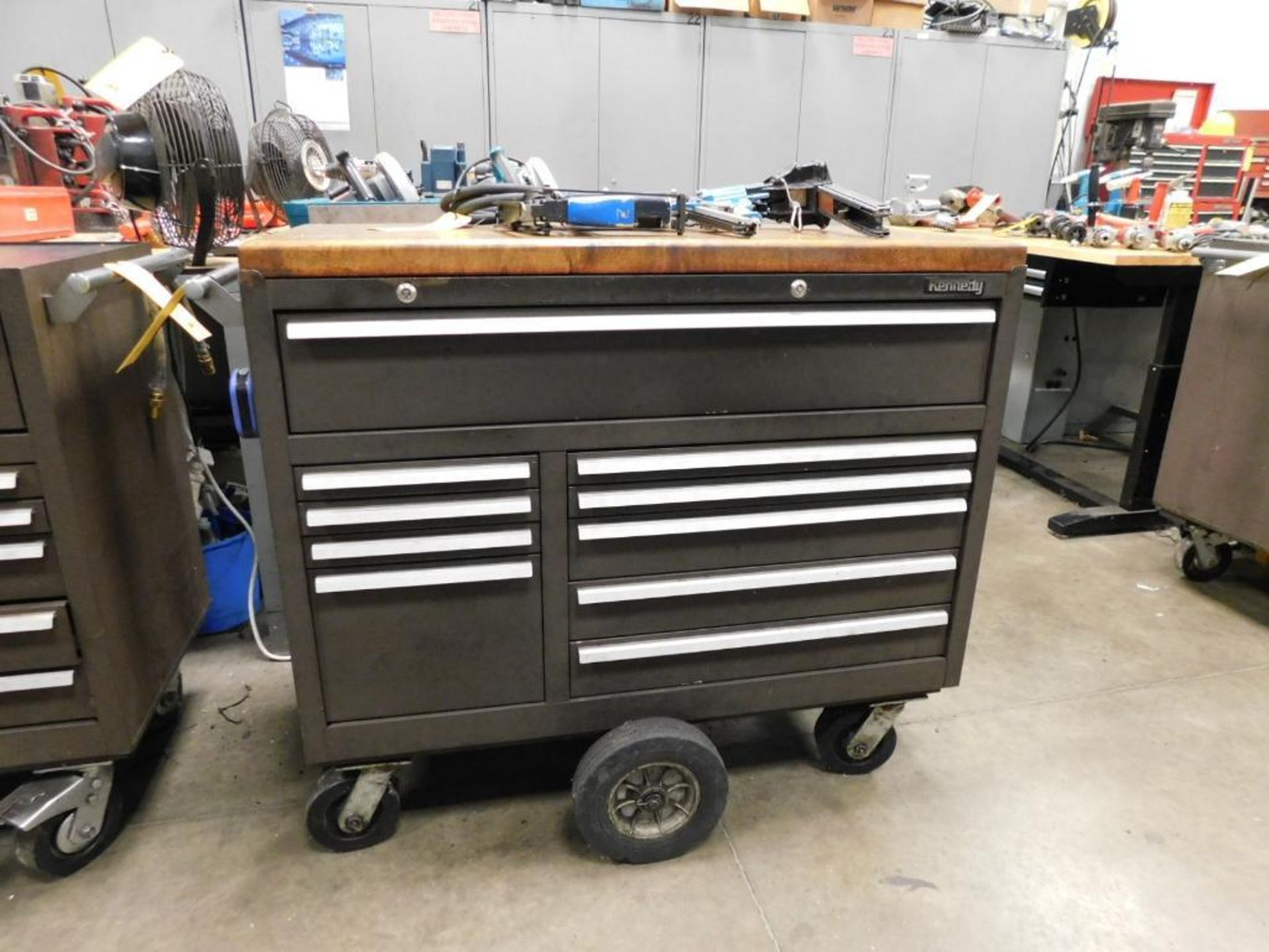 LOT: Kennedy 10-Drawer Rolling Tool Box w/Contents