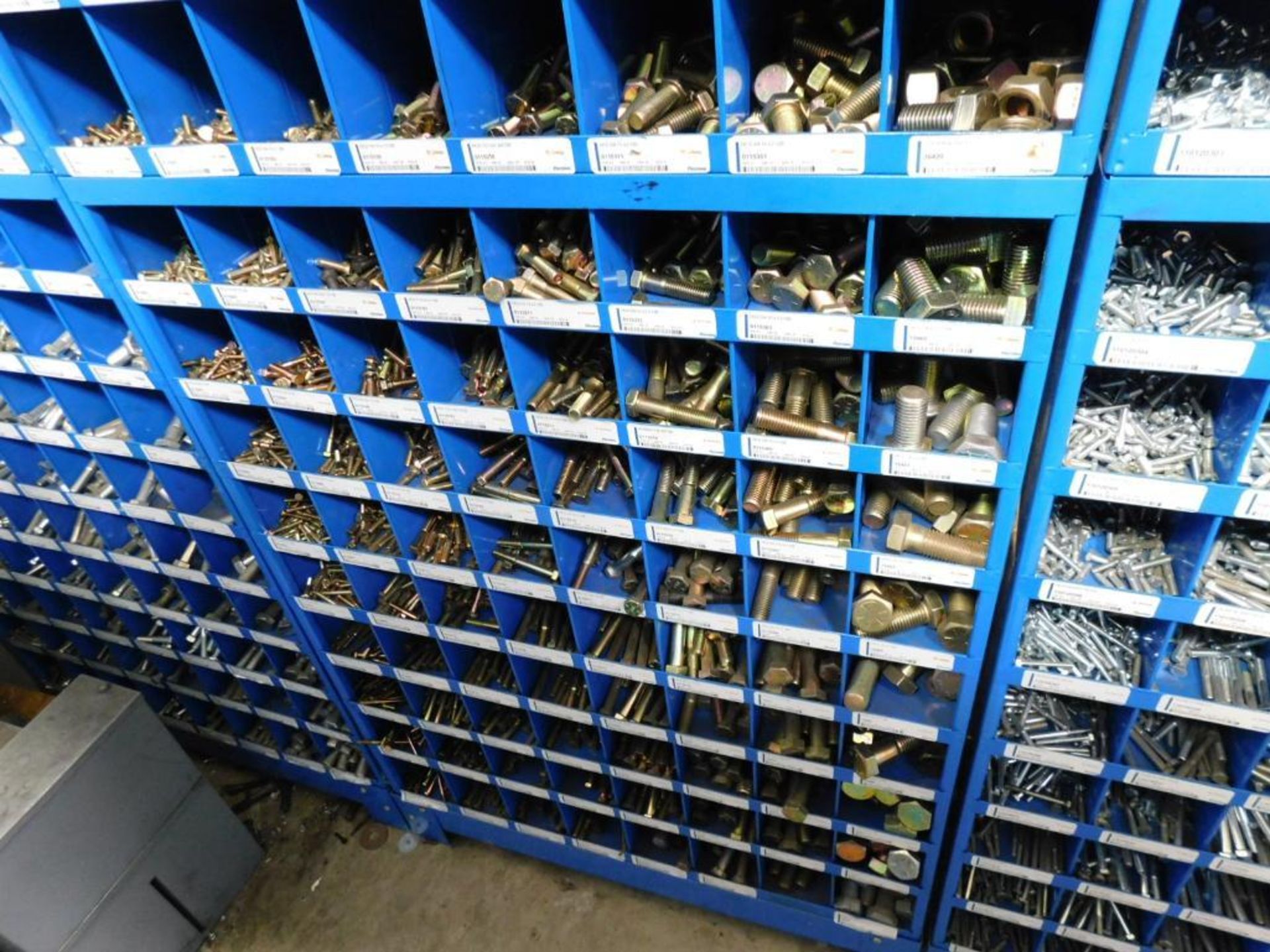 LOT: (5) Sections Fastenal Compartment Organizers w/Contents of Assorted Hardware, Bolts, Screws, et - Image 9 of 11