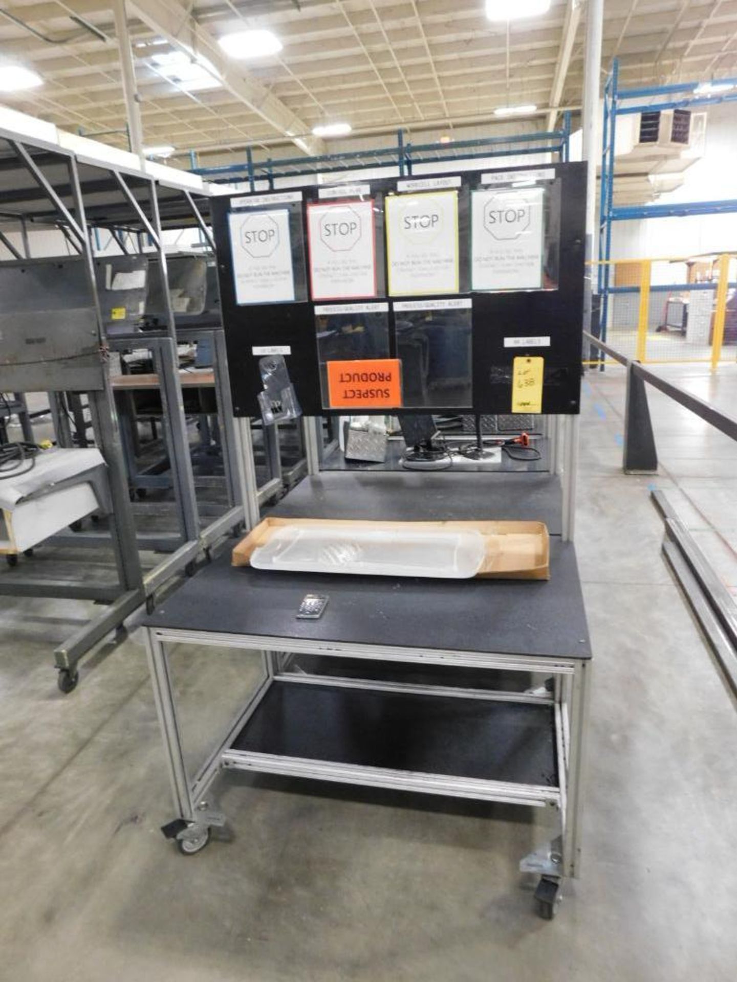 LOT: (11) 42" x 28" Rolling Aluminum Extrusion Tables