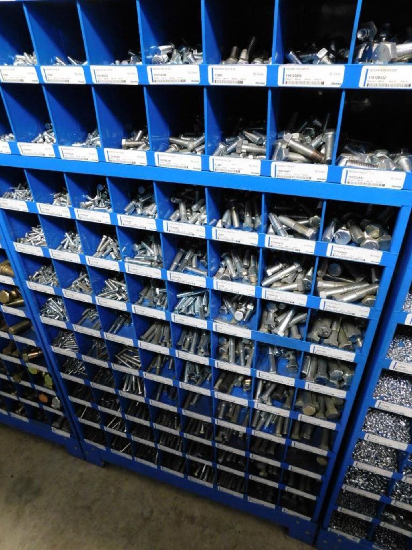 LOT: (5) Sections Fastenal Compartment Organizers w/Contents of Assorted Hardware, Bolts, Screws, et - Image 7 of 11