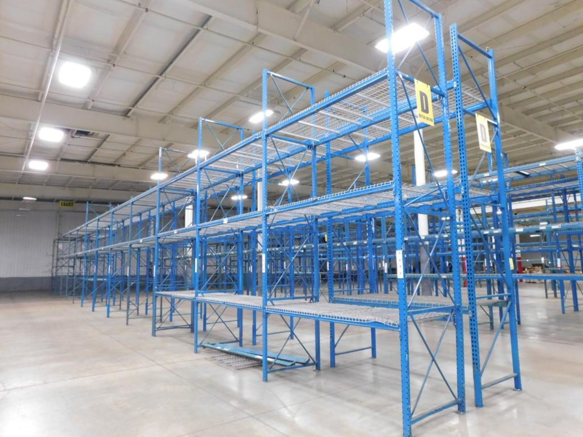 LOT: (14) Sections 16' x 8' x 42", (9) Sections 13' x 8' x 42" Tear Drop Pallet Racking - Image 2 of 6