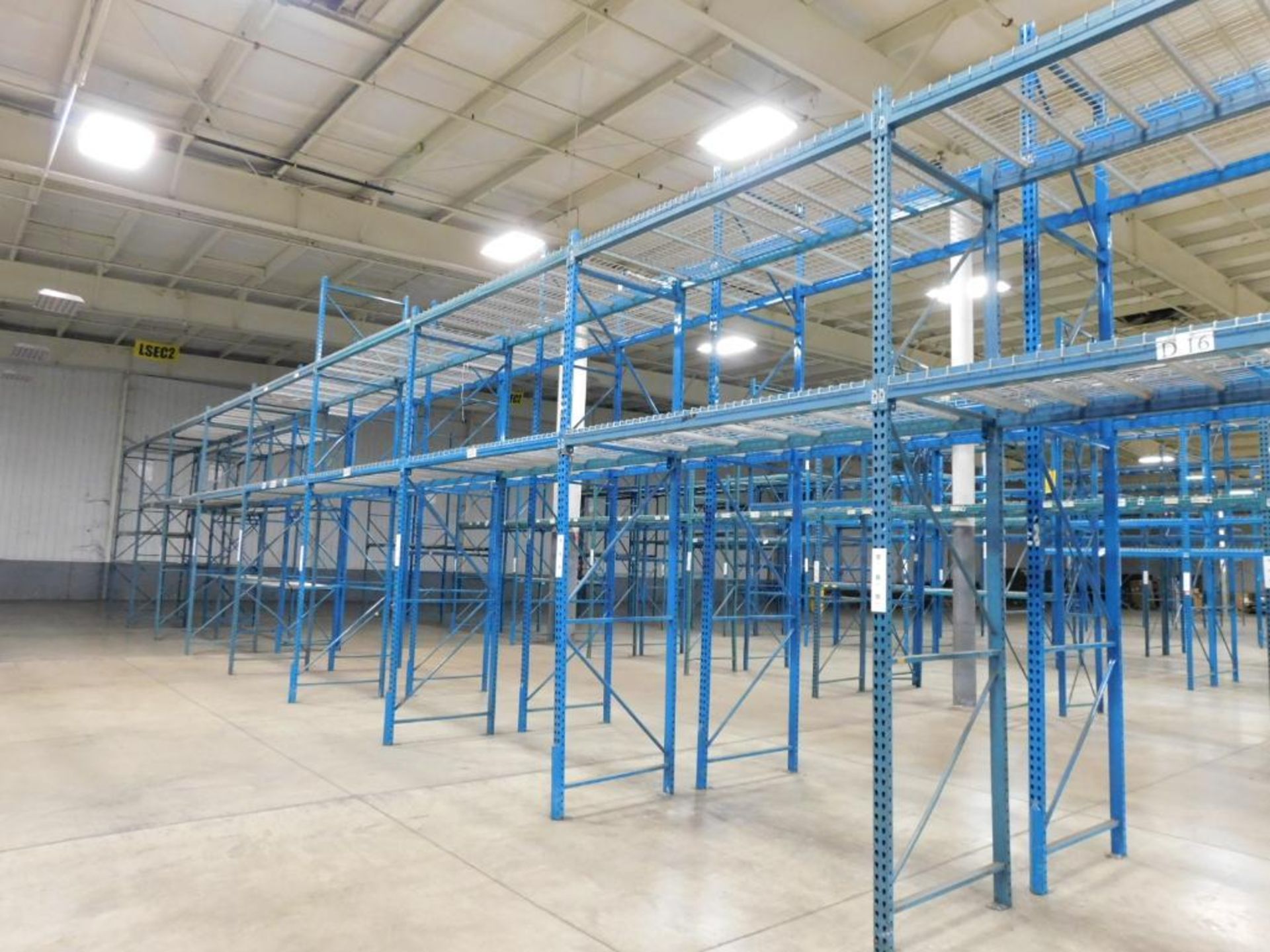 LOT: (14) Sections 16' x 8' x 42", (9) Sections 13' x 8' x 42" Tear Drop Pallet Racking - Image 3 of 6