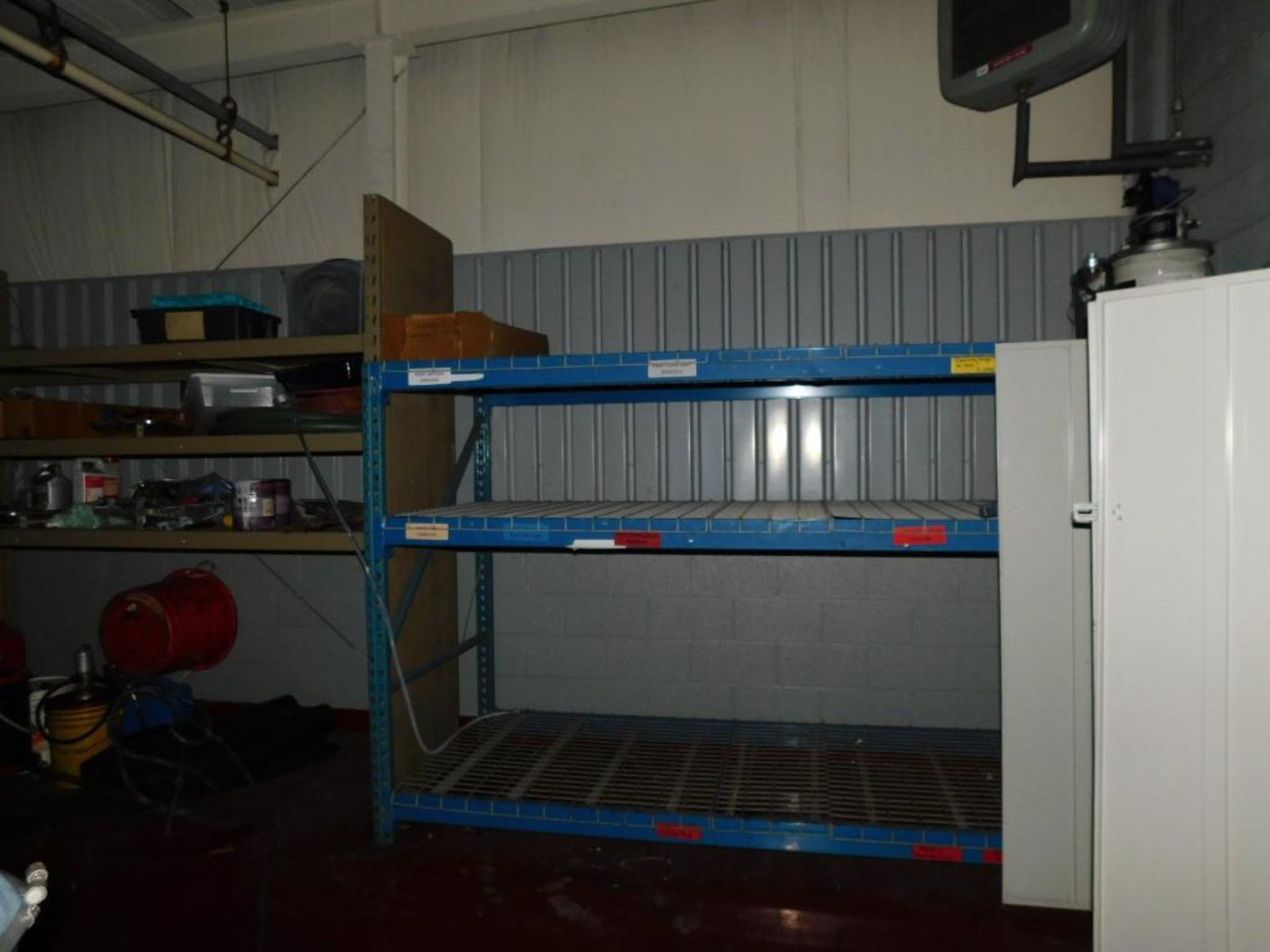 LOT: Contents of Back Paint Room: U-Line Barrel Cart, Dolly, 5-Drawer Craftsman Tool Box, (3) 8' x 8 - Image 9 of 16