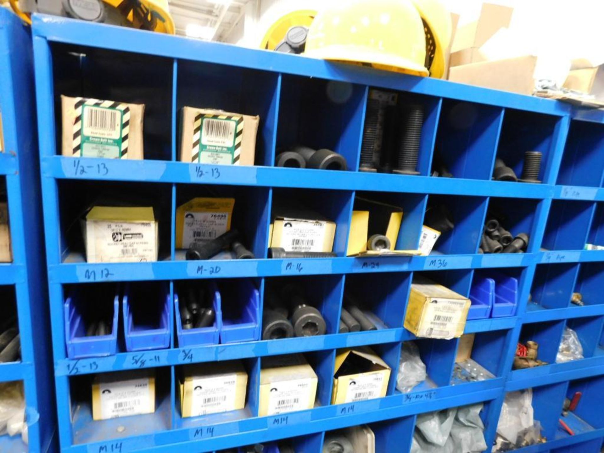 LOT: (7) Sections Fastenal Compartment Organizers w/Contents of Hardware, Plumbing, etc. - Image 7 of 15