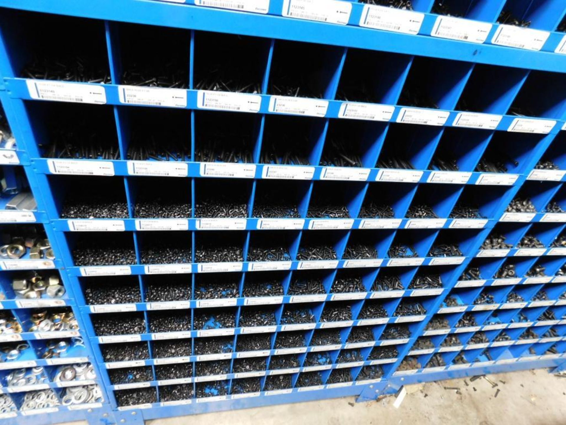 LOT: (5) Sections Fastenal Compartment Organizers w/Contents of Assorted Hardware, Bolts, Nuts, Wash - Image 9 of 11