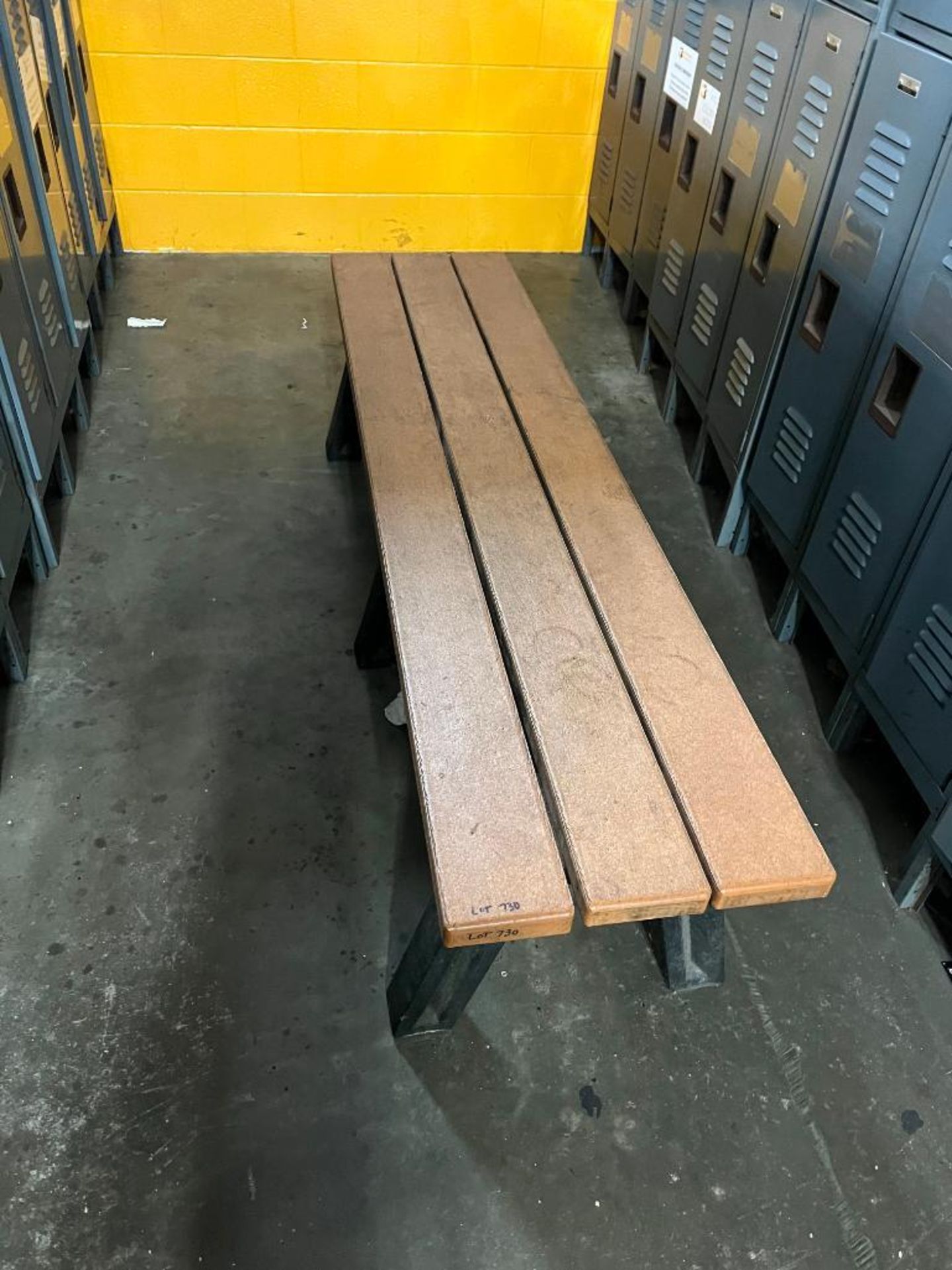 LOT: (2) Rows of Employee Lockers Totaling (60) Lockers, 6' x 17" Bench - Image 5 of 5