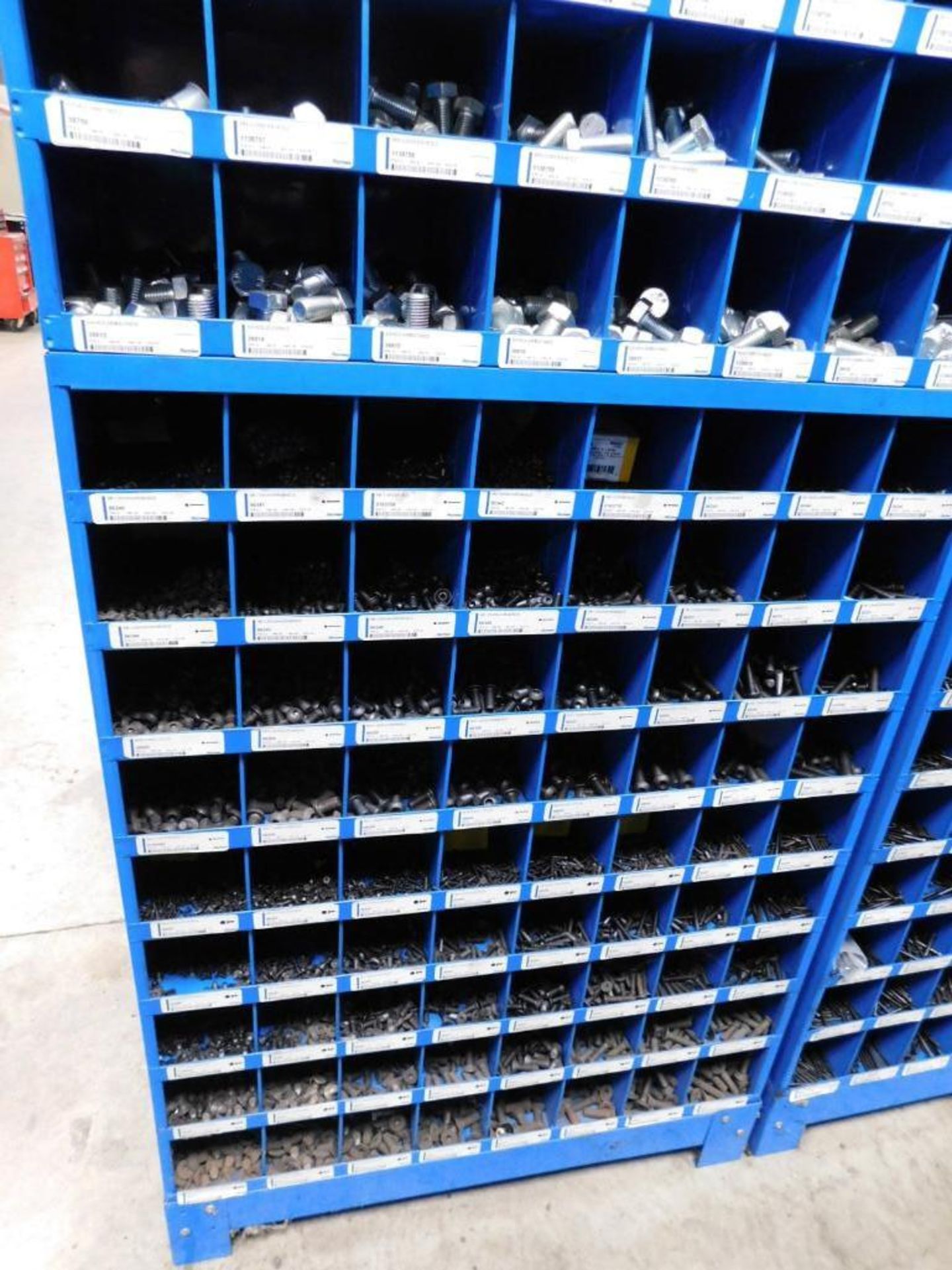 LOT: (5) Sections Fastenal Compartment Organizers w/Contents of Assorted Hardware, Bolts, Nuts, Wash - Image 3 of 11
