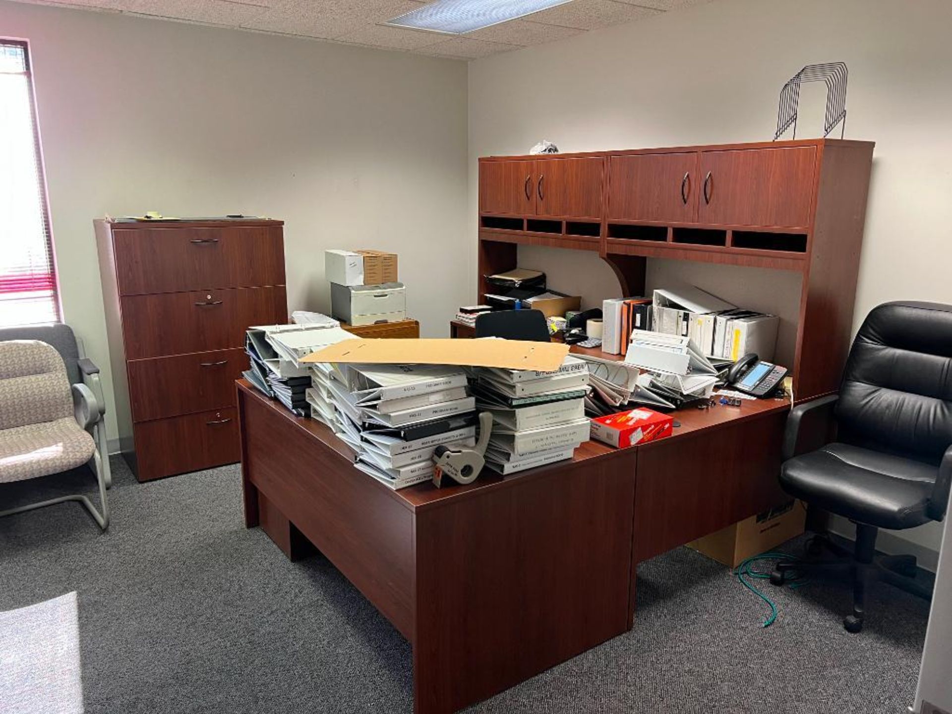 LOT: Contents of (5) Offices: Assorted Desks, Chairs, Cabinets, etc.