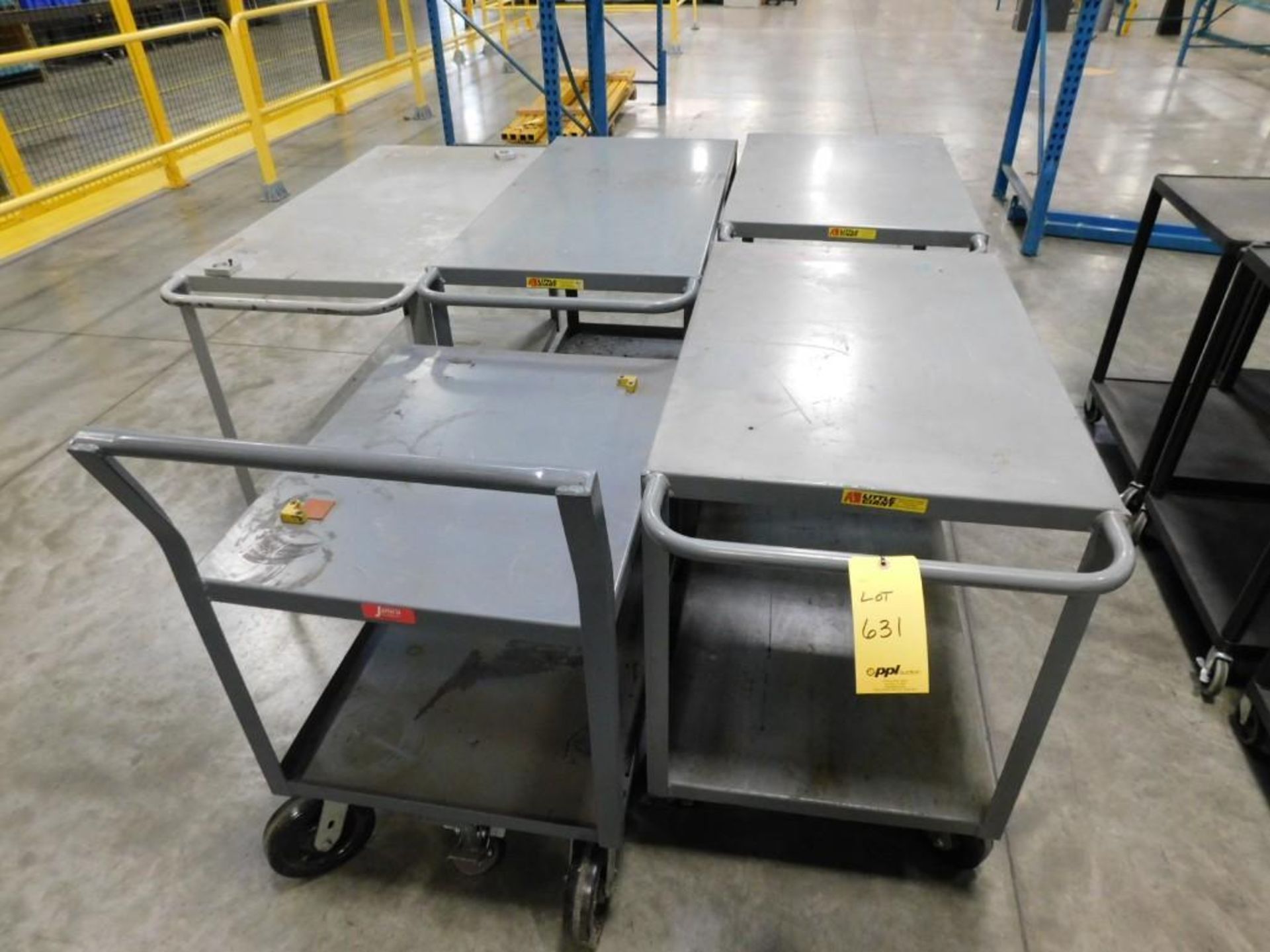 LOT: (3) Little Giant, (1) Jamco Heavy Duty Shop Metal Carts