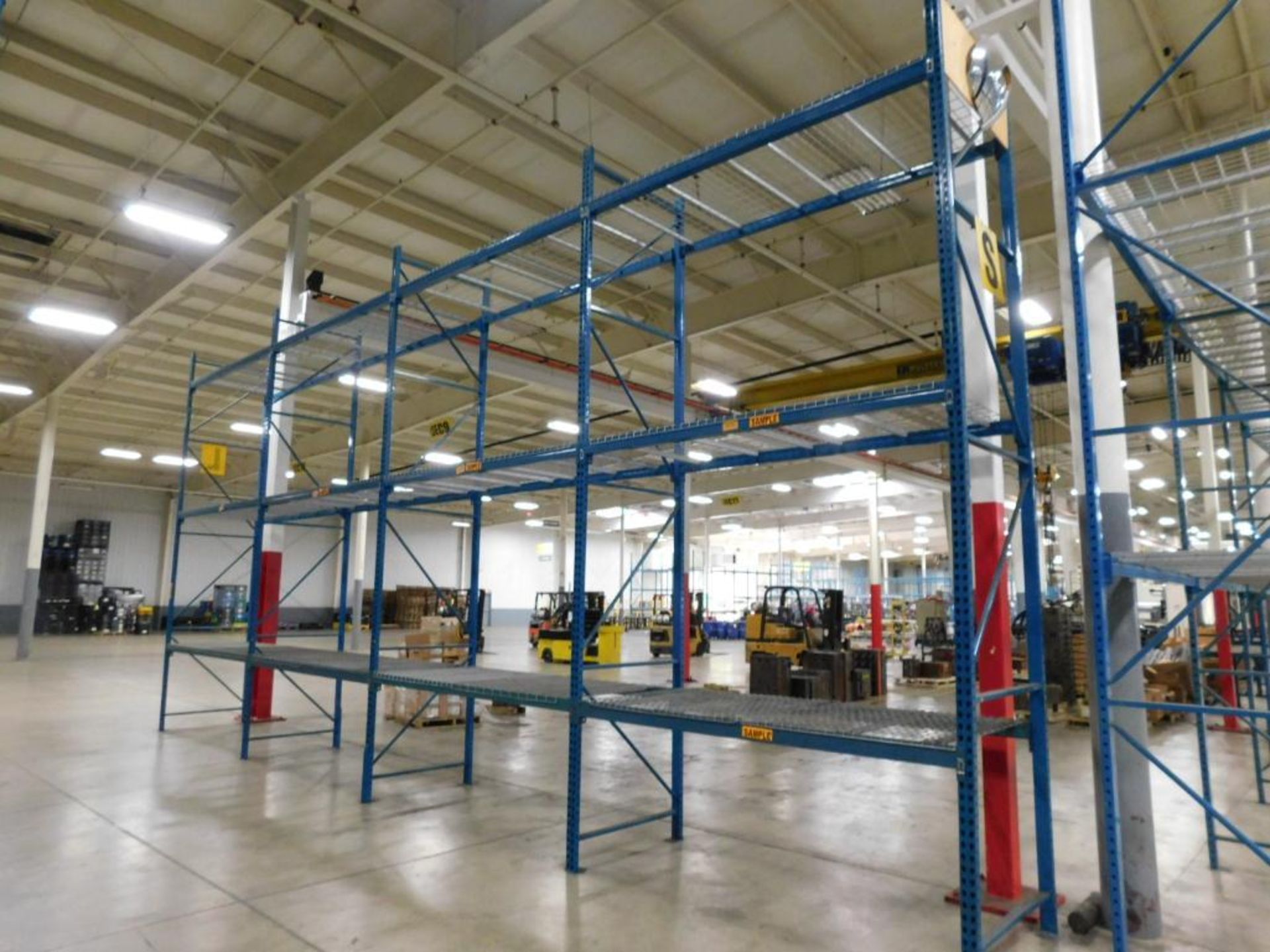 LOT: (8) Sections 16' x 8' x 42" Tear Drop Pallet Racking, (9) Sections 13' x 8' x 42" Tear Drop Pal - Image 3 of 5