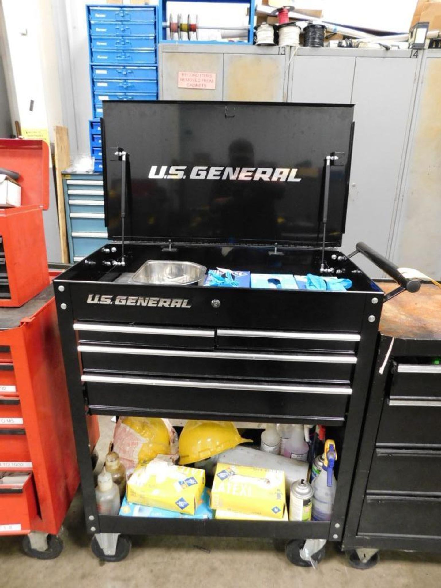 LOT: US General Rolling Tool Box, Craftsman Rolling Tool Box w/Top Chest, Rolling Tool Box w/Content - Image 8 of 13