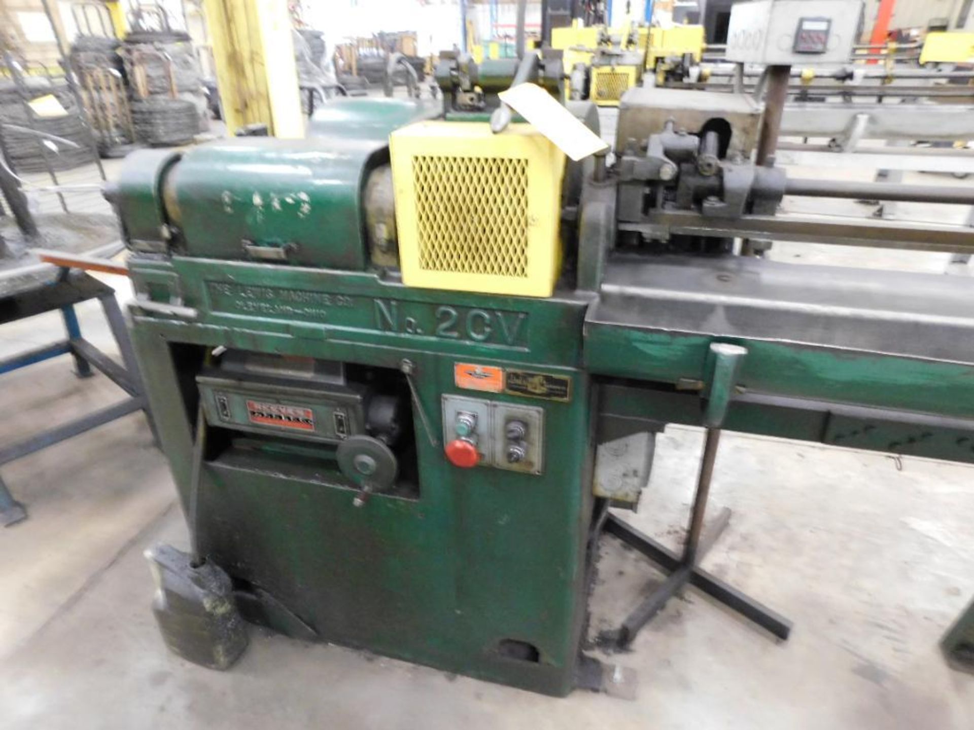 Lewis Clean Machine Lewis Machine 2CV Wire Straightener/Cut Off Machine w/Top Hat Turntable ...