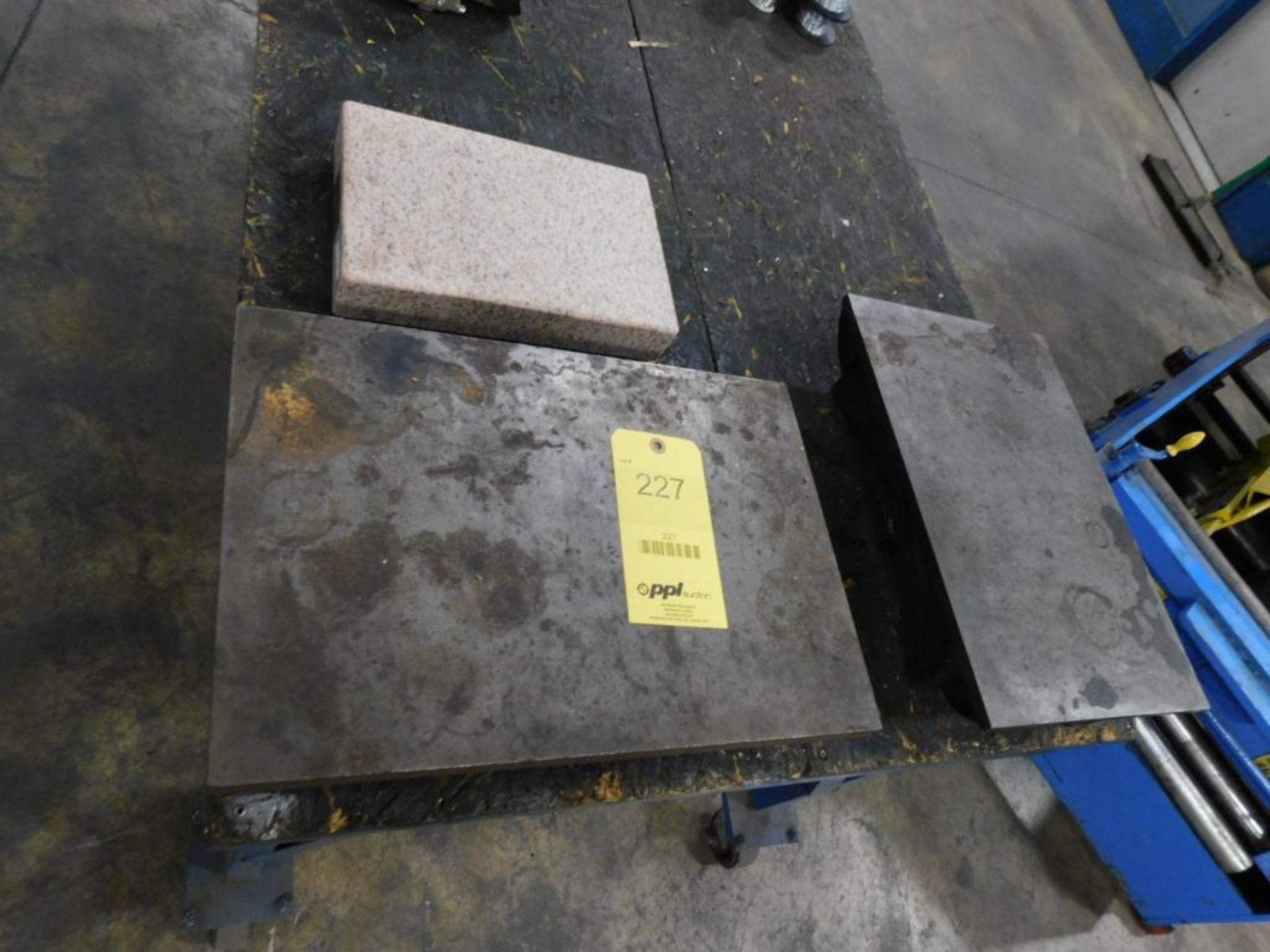 LOT: (2) 18" x 12" Steel, (1) Starrett 12' x 8' x 2-1/2" Granite Surface Plate