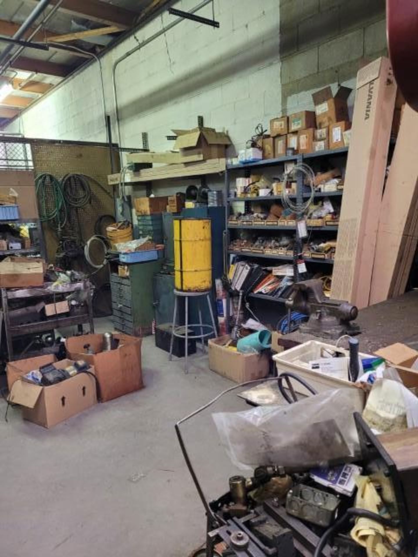 LOT: of Assorted Machine Supplies Consisting of: Cabinets, Motors, Clamps, Nuts, Bolts, Fasteners, D - Image 4 of 9