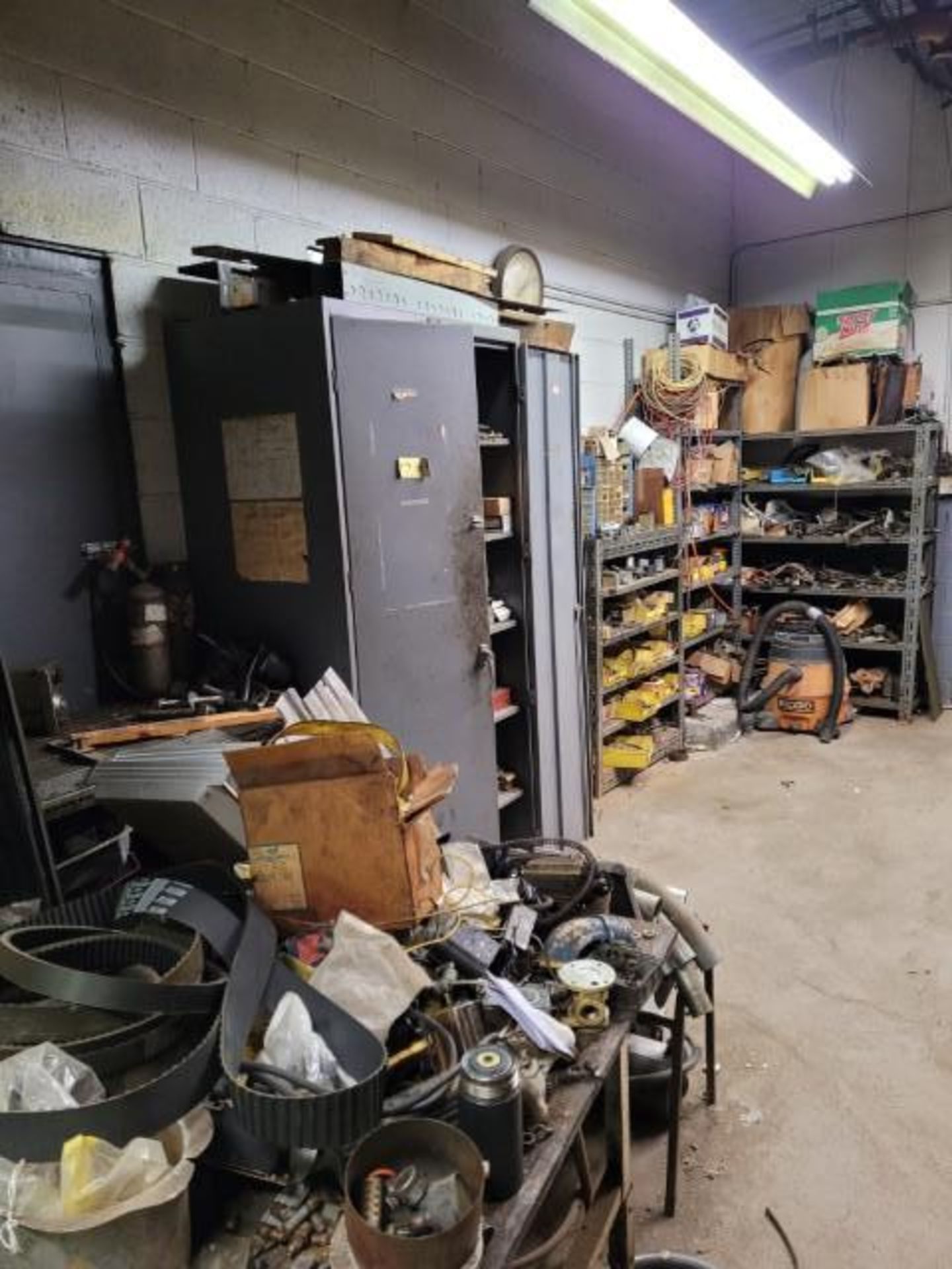 LOT: of Assorted Machine Supplies Consisting of: Cabinets, Motors, Clamps, Nuts, Bolts, Fasteners, D - Image 8 of 9