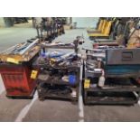 LOT: (6) Utility Carts w/ Hand Tools Consisting of: Sockets, Wrenches, Tool Boxes, Handles, Nuts, Bo