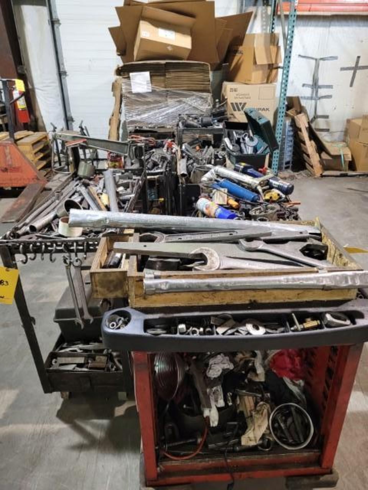 LOT: (6) Utility Carts w/ Hand Tools Consisting of: Sockets, Wrenches, Tool Boxes, Handles, Nuts, Bo - Image 3 of 5